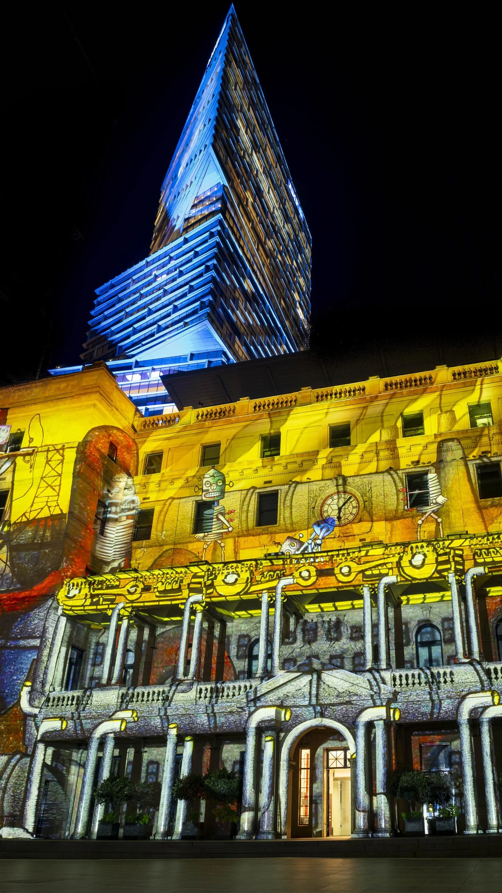 Customs House Glowing at Vivid