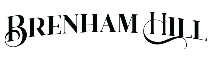 Brenham Hill logo with stylized text and an arching line beneath.