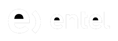 Logotipo de Entel en fondo negro