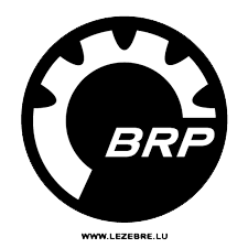 Logo de BRP con engranaje y texto