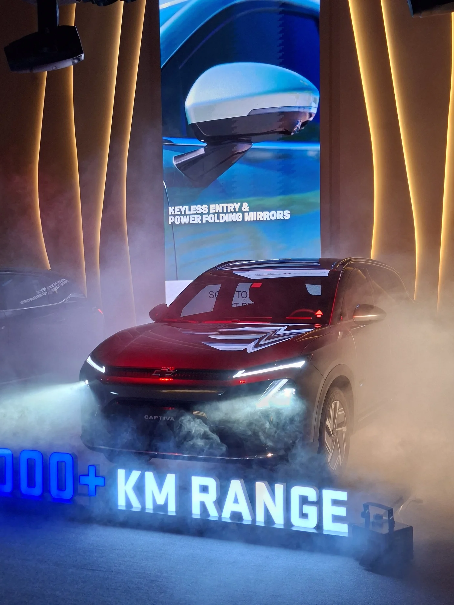Bin Hamoodah Auto Captiva reveal with an LED backdrop, produced by EchoLight