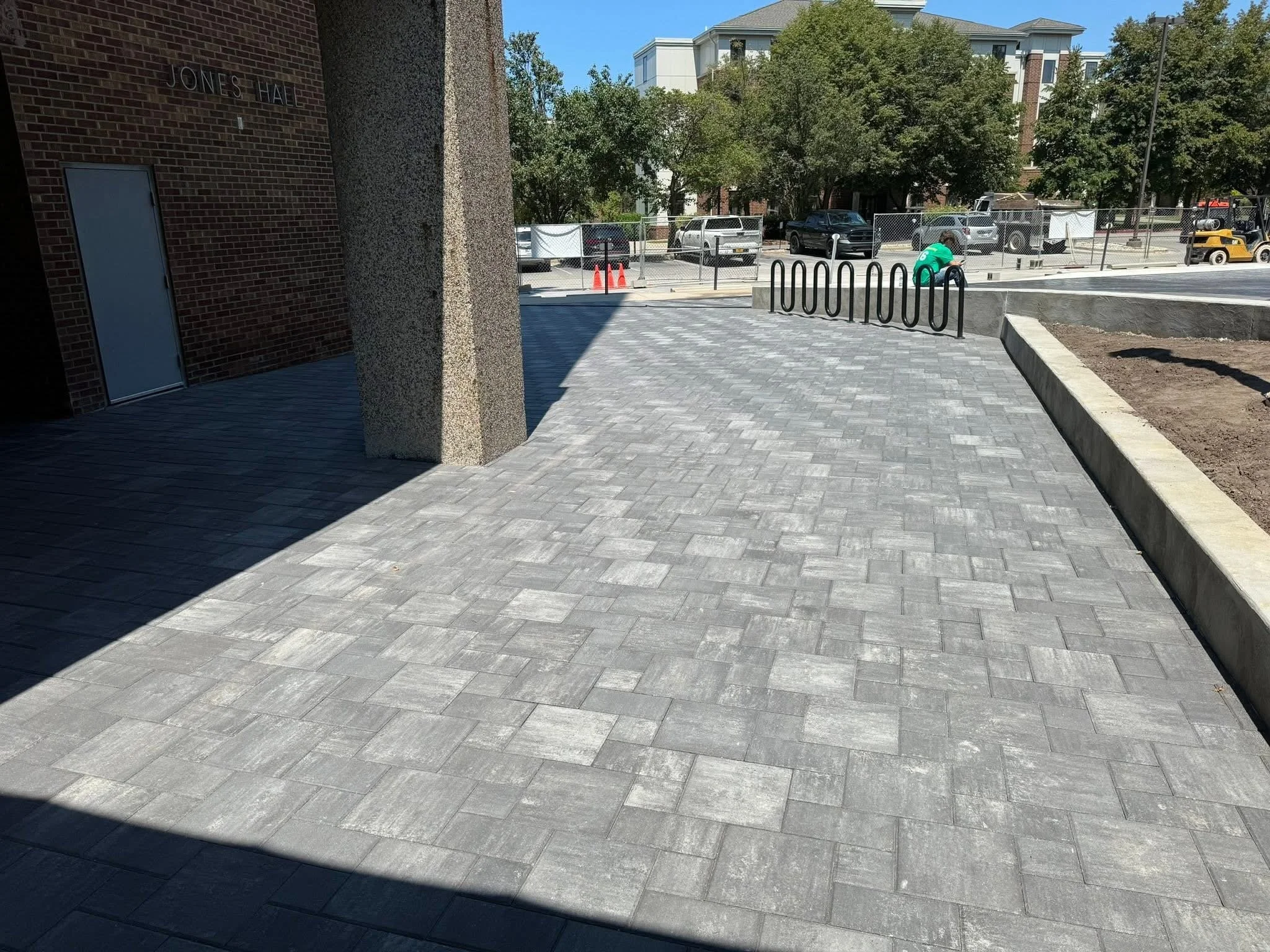 Custom paver patio installation in Brazil Indiana by Wallace Pools and Hardscapes