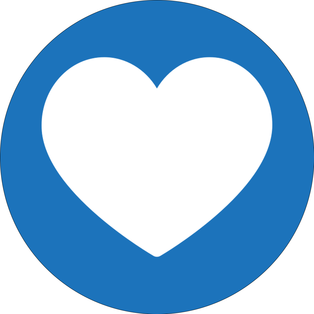 A heart image in a circle because people love Wallace Pools & Hardscapes