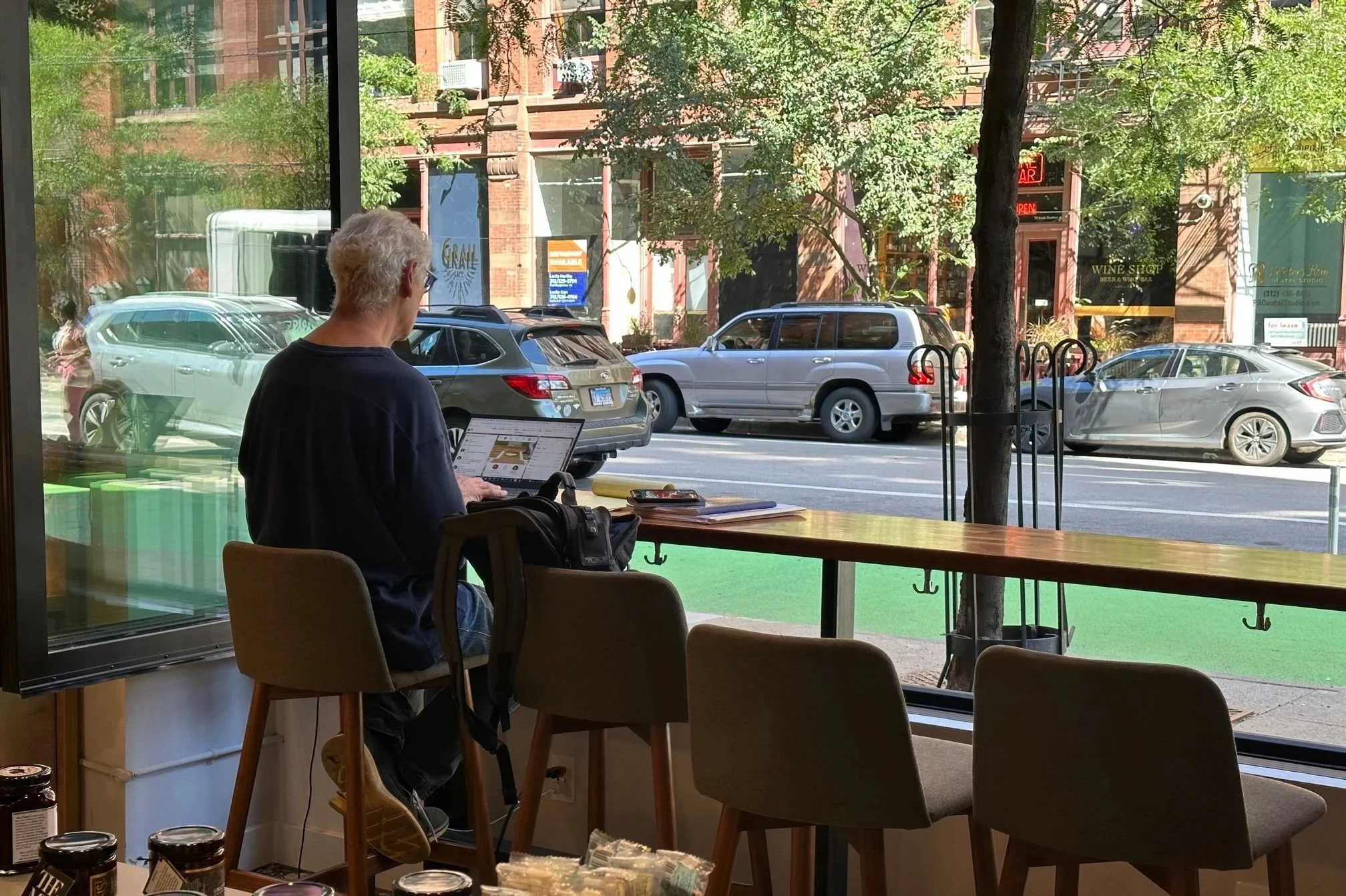 the vibe, the mood at the open window