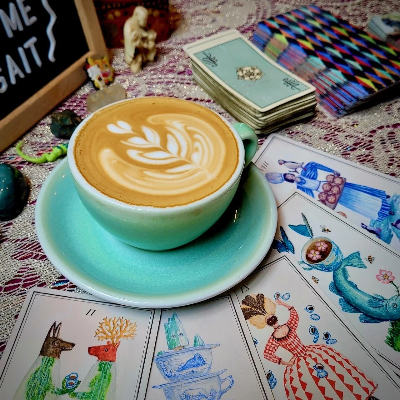 Latte and tarot with Sarah Bourne