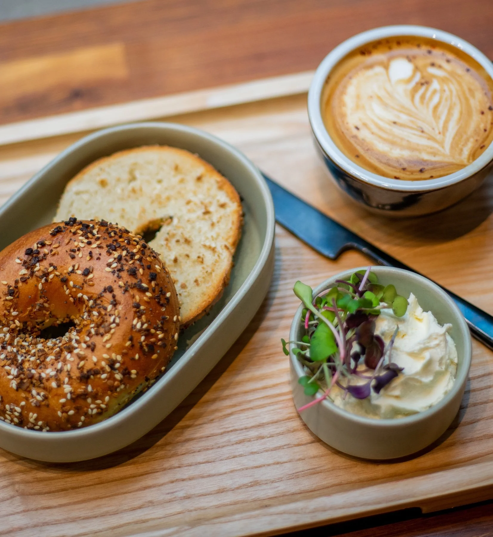 Bagel and cream cheese