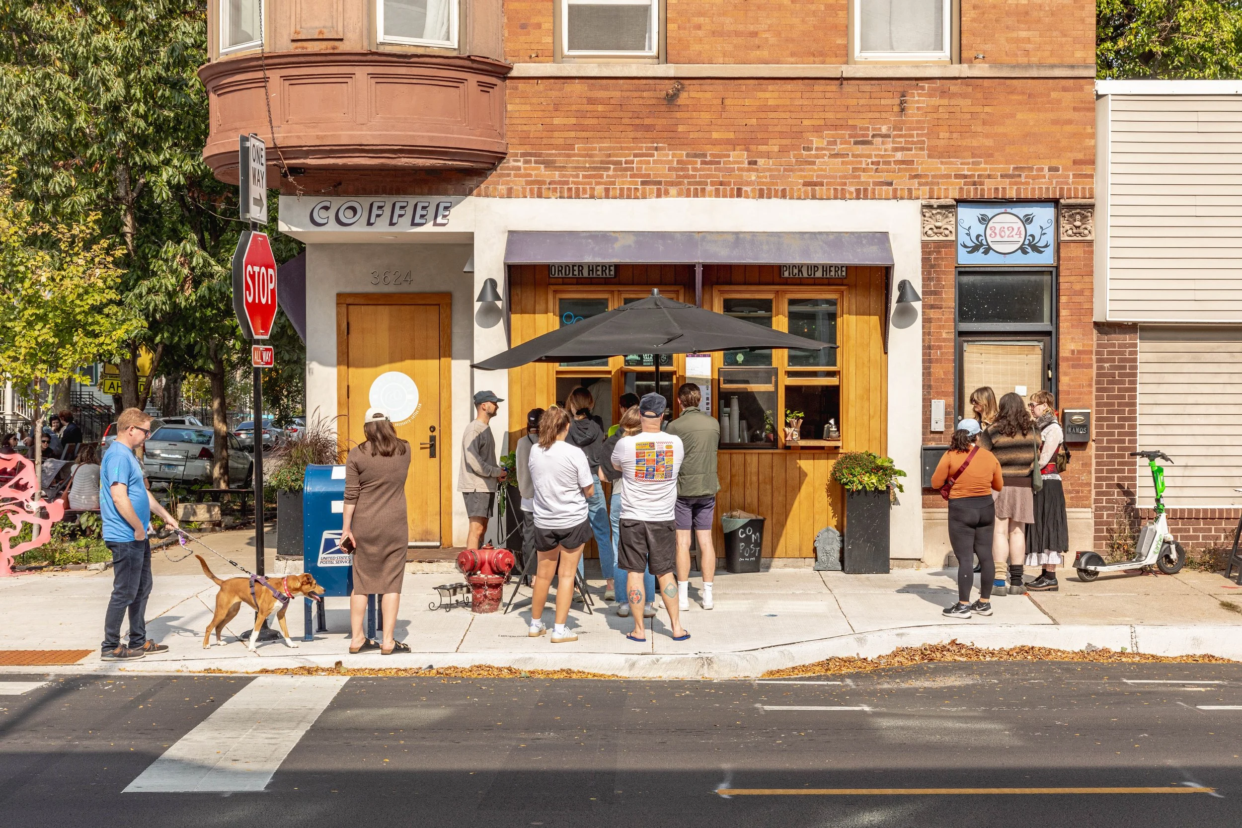 The local scene at the window