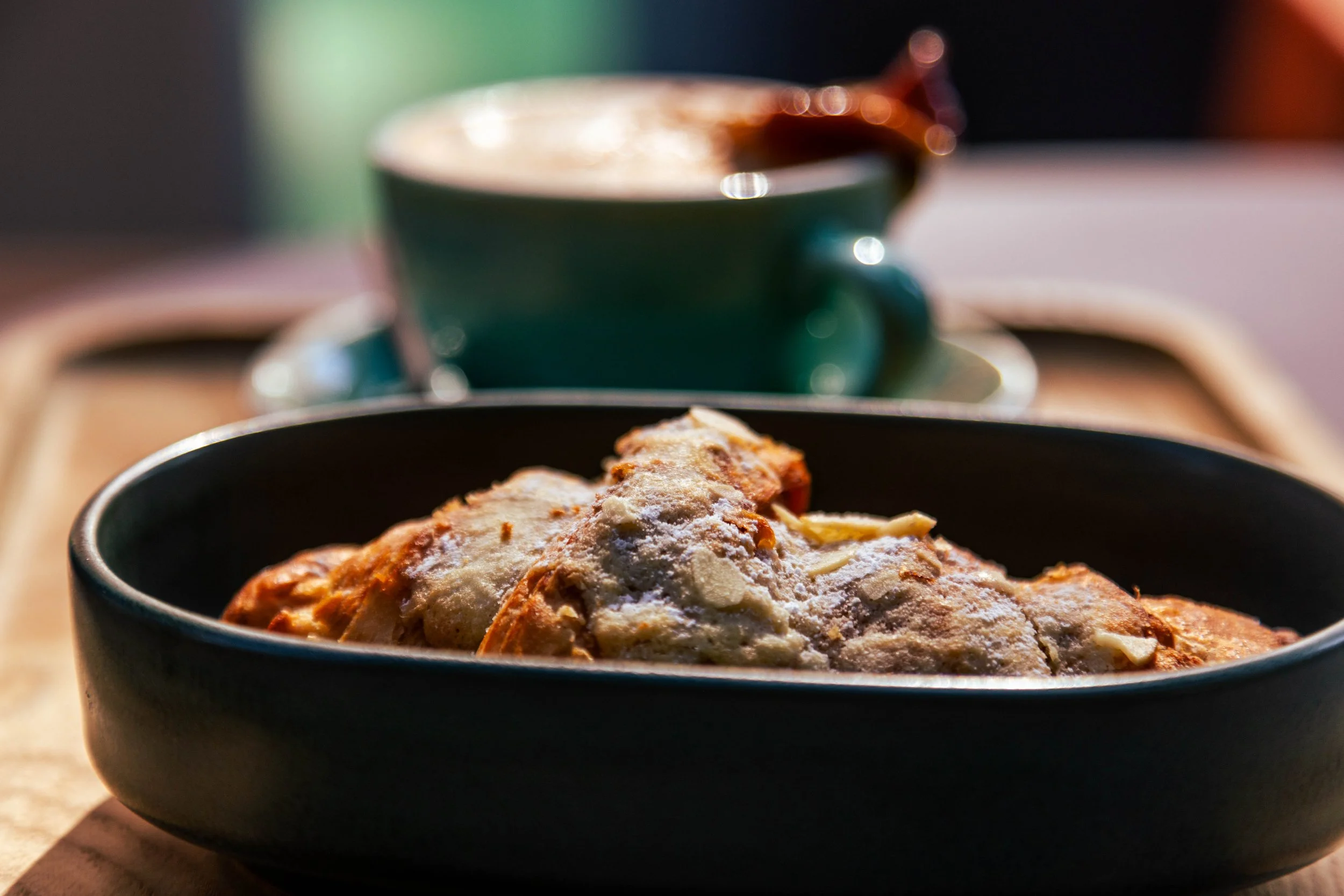 Michele Millan Patisserie Almond Croissants are divine and go well with all of our beverages