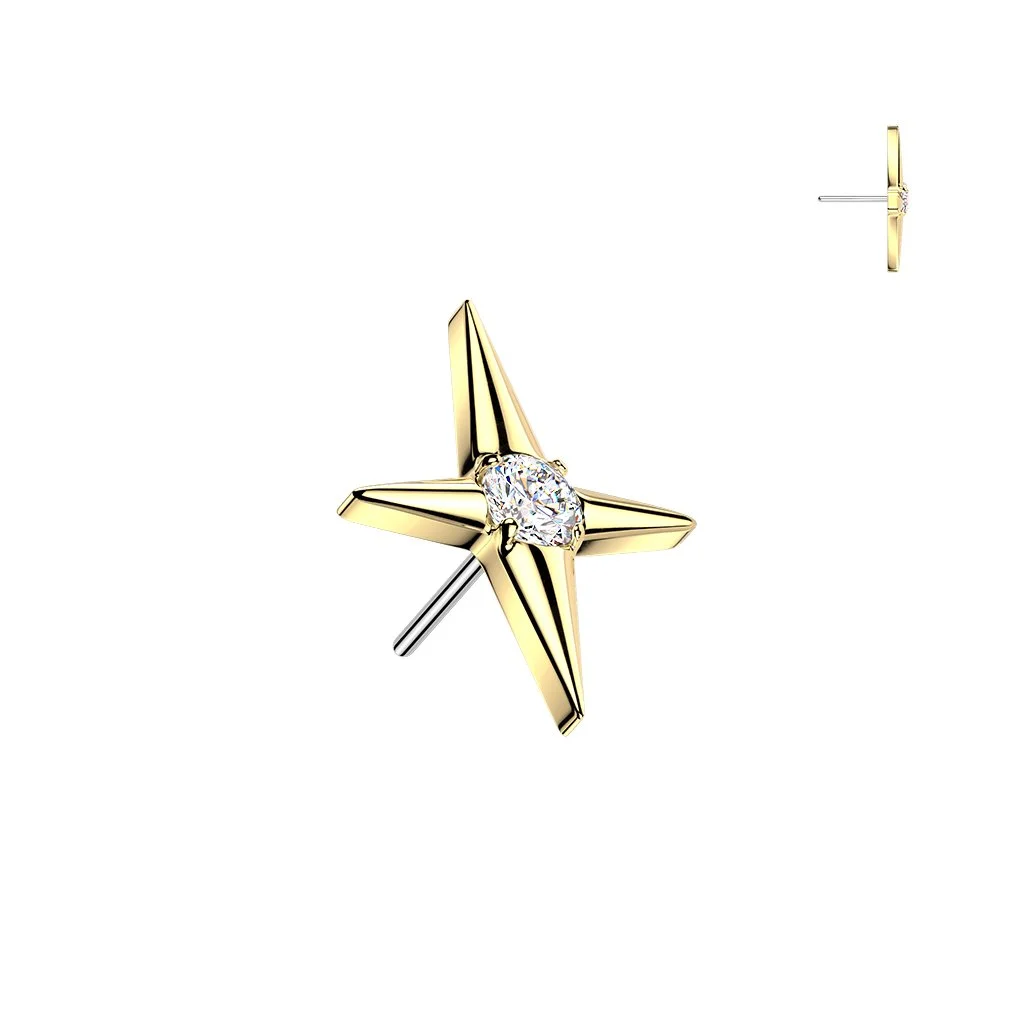 North Star Cross With CZ Center Top