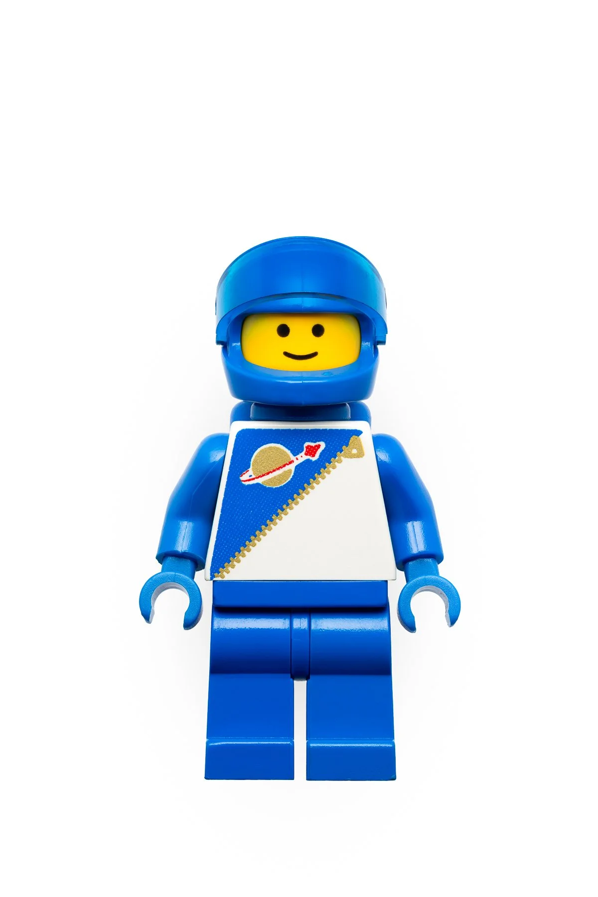 Futuron Blue Space Lego minifigure white background