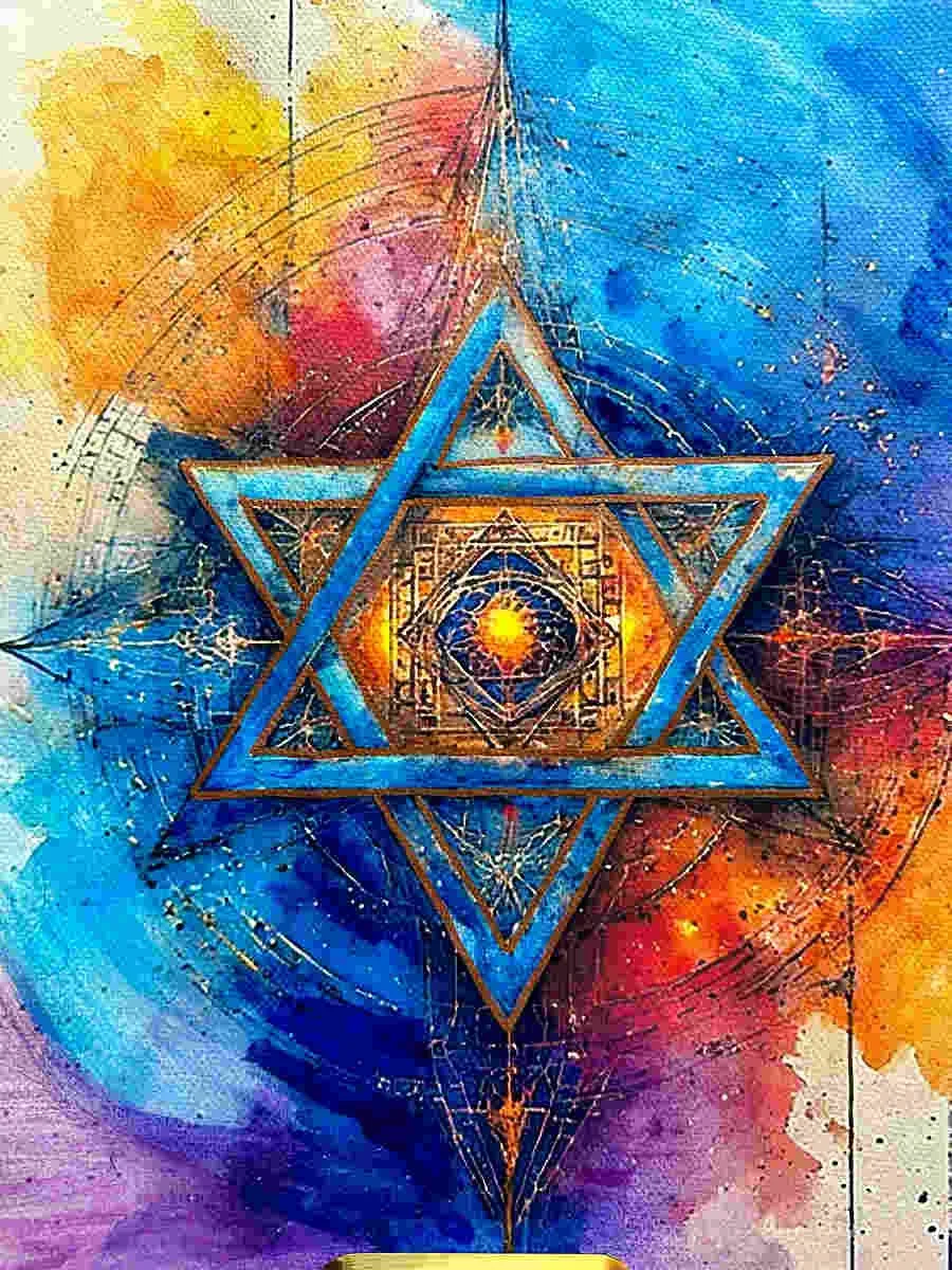A decorative Star of David