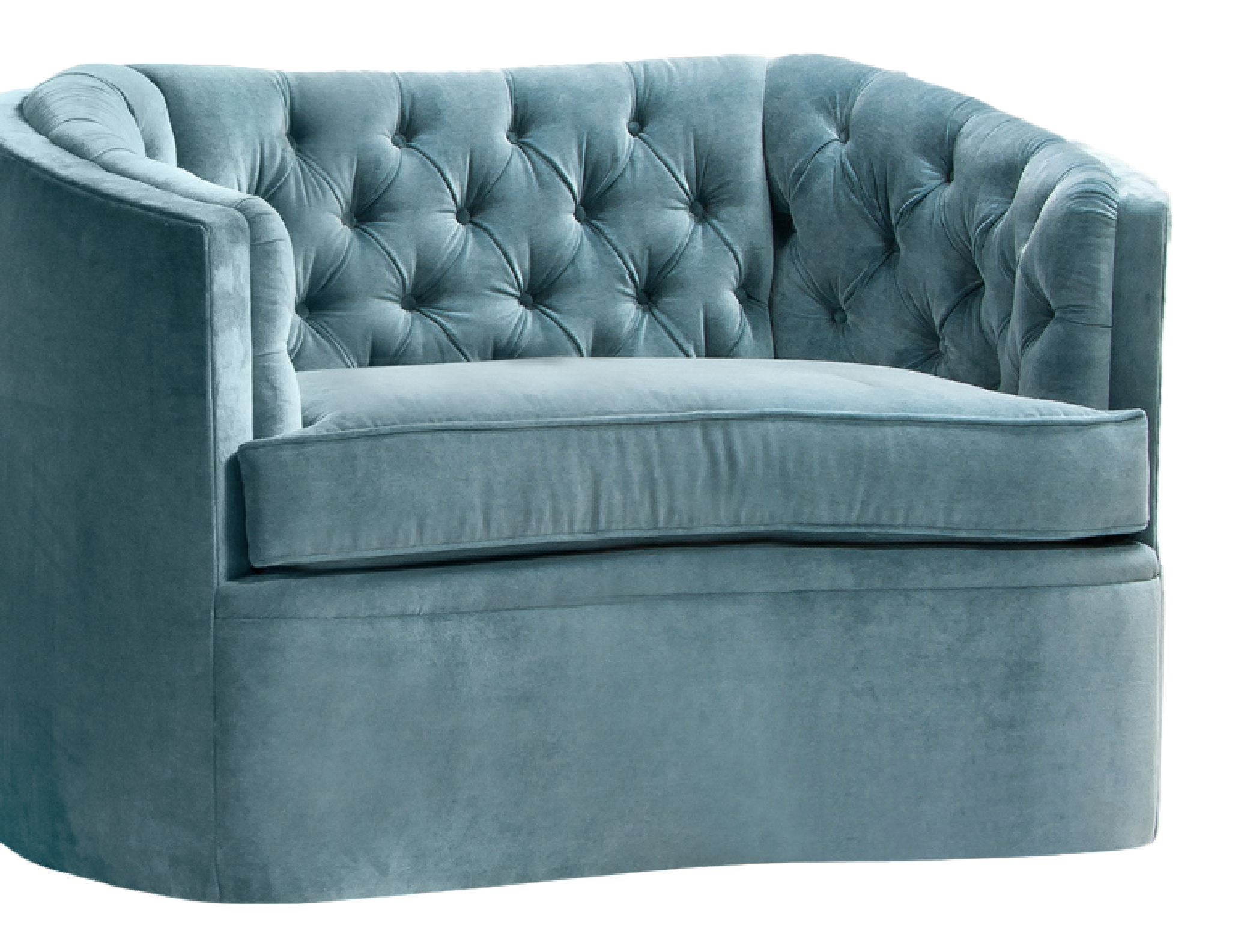 Helm House Event Rentals Blue Sofa