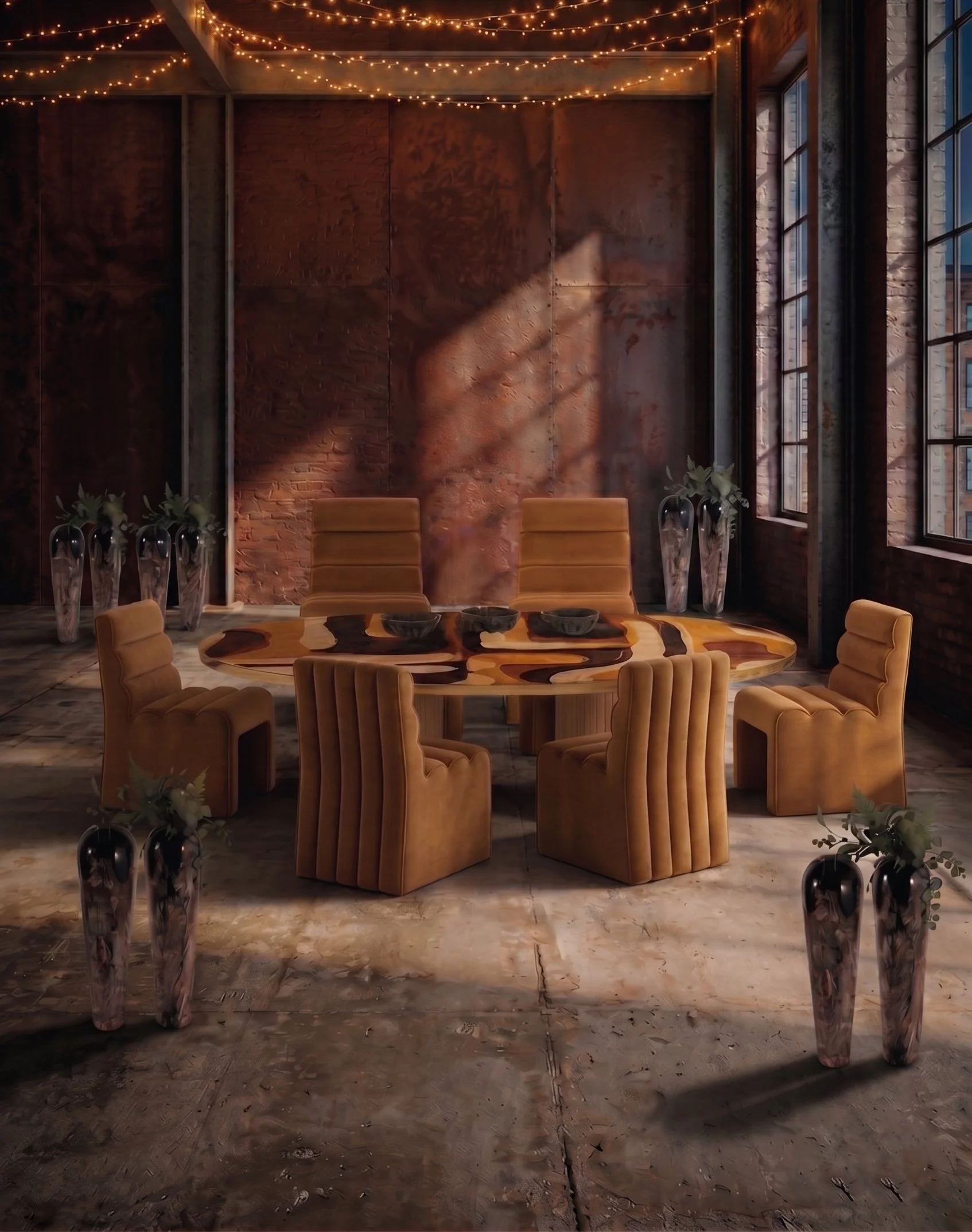 Refined Rustic Diningscape