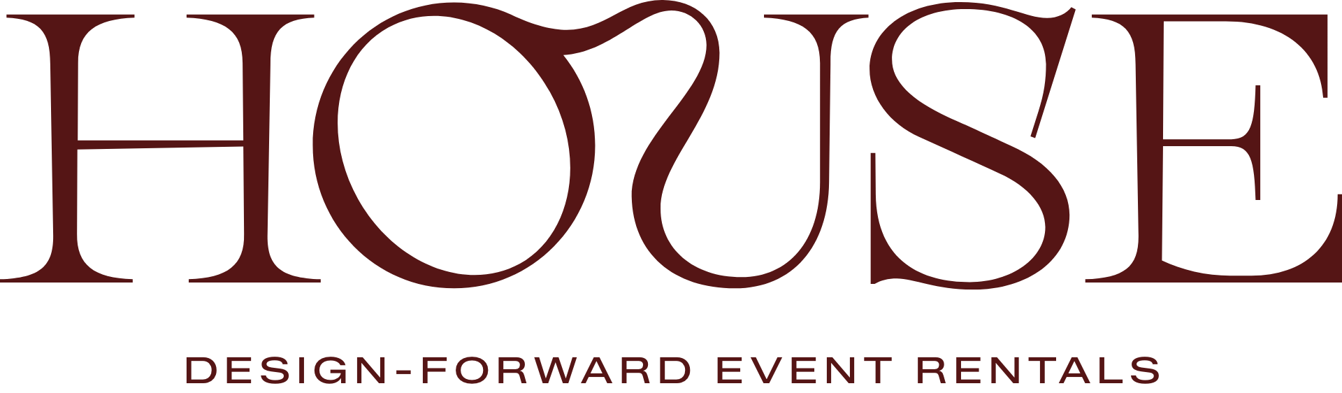 The word 'HOUSE' written in large, stylized letters on a background