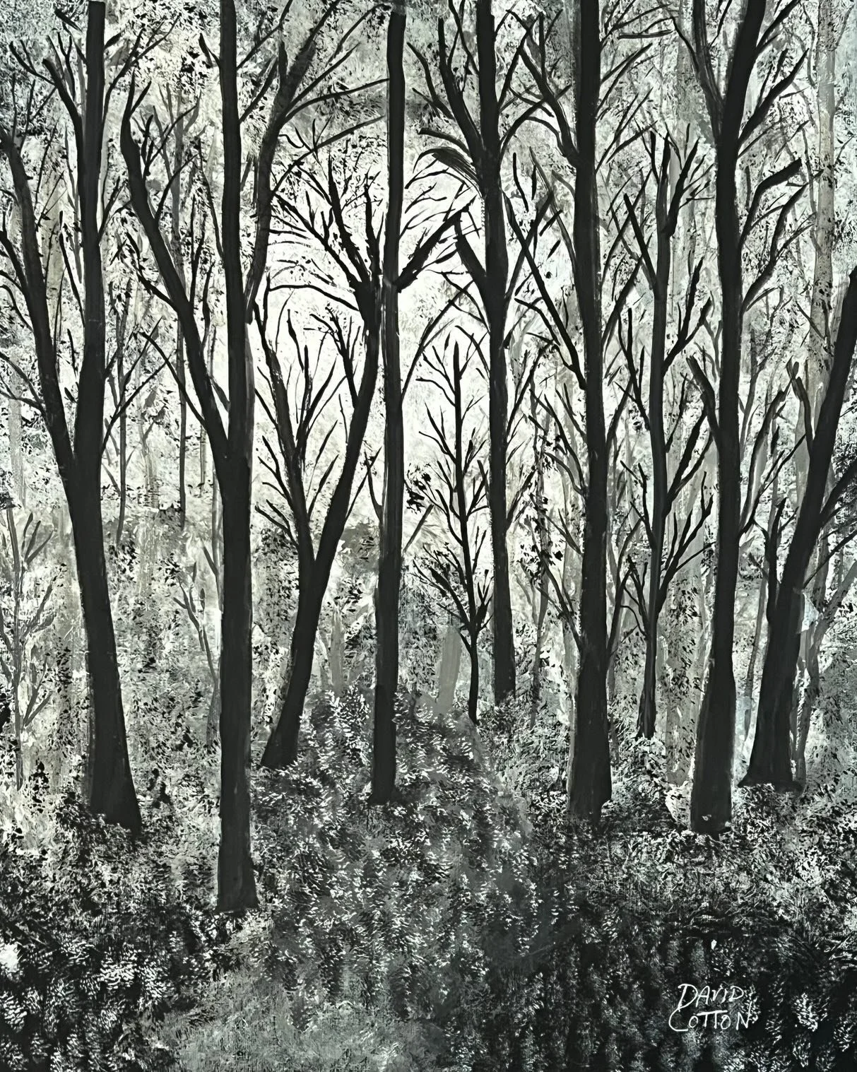 Winter Light Acrylic Painting