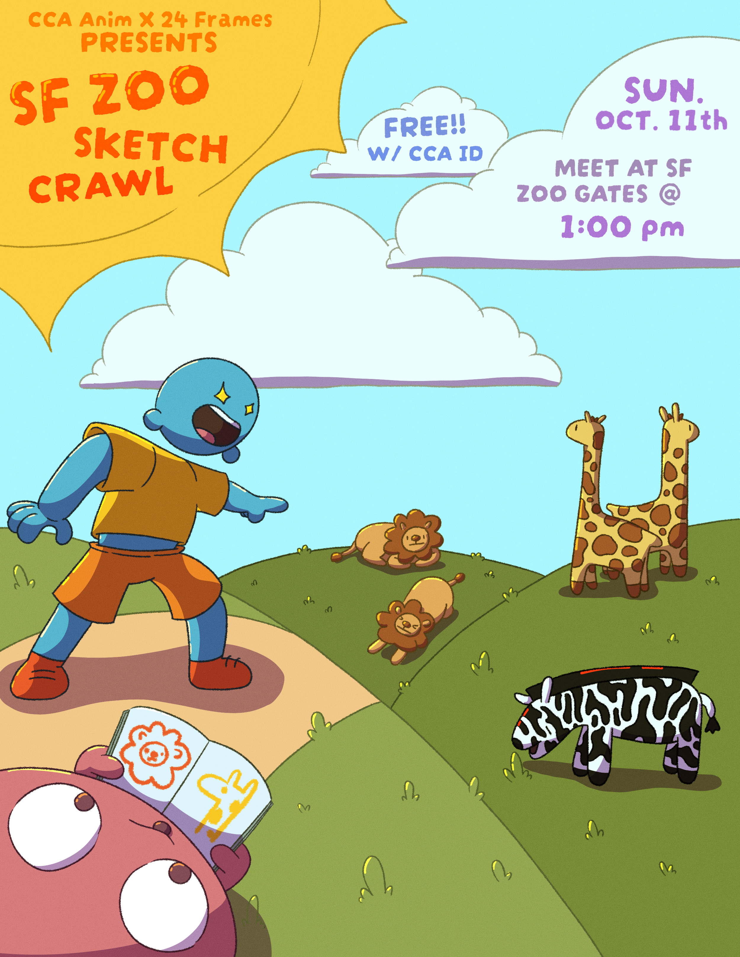CCA SF Zoo Sketch Crawl Poster