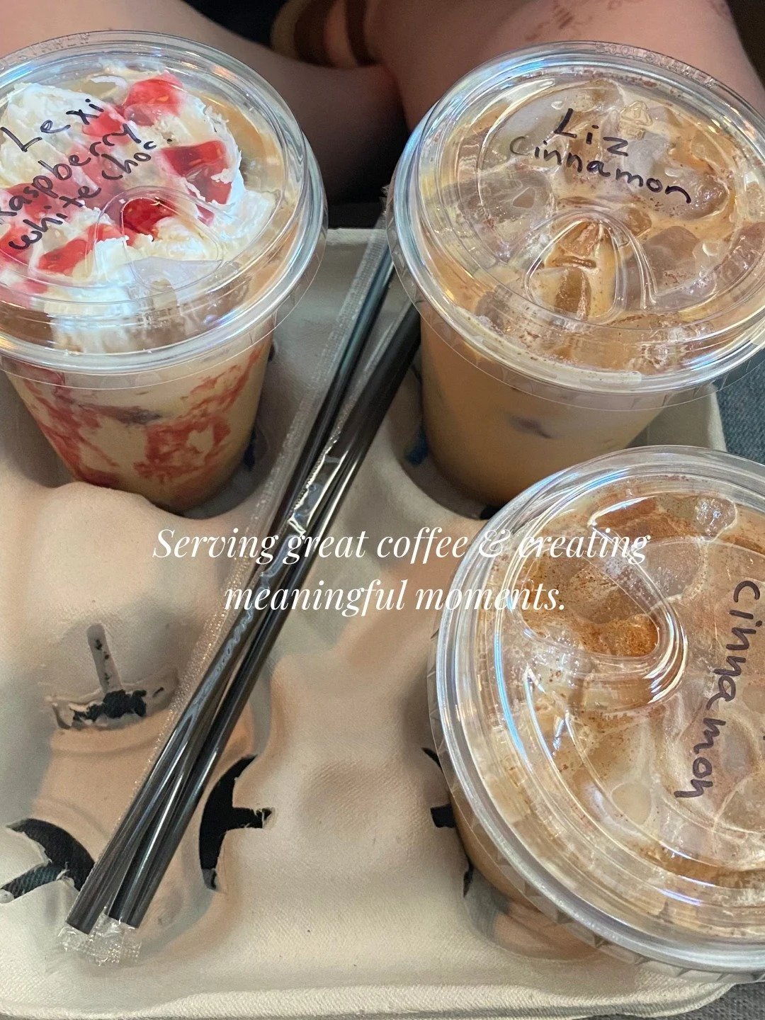 For us, it's never just about coffee. It's about the smiles, the conversations, the connections, and creating an experience that feels personal from the first sip to the last.

We're so grateful for every client, friend, family member, and supporter 