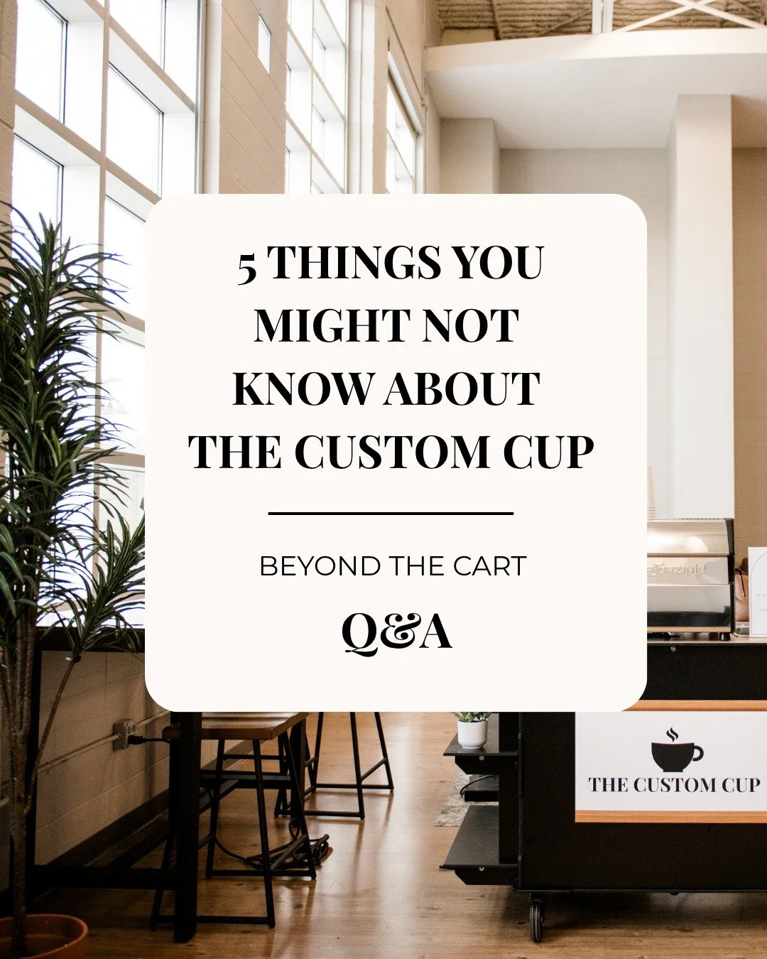 There&rsquo;s more to The Custom Cup than great coffee.

We&rsquo;re intentional about the events we serve, the coffee we pour, and the experience we create.

From specialty beans roasted locally to our commitment to professional, personable hospital