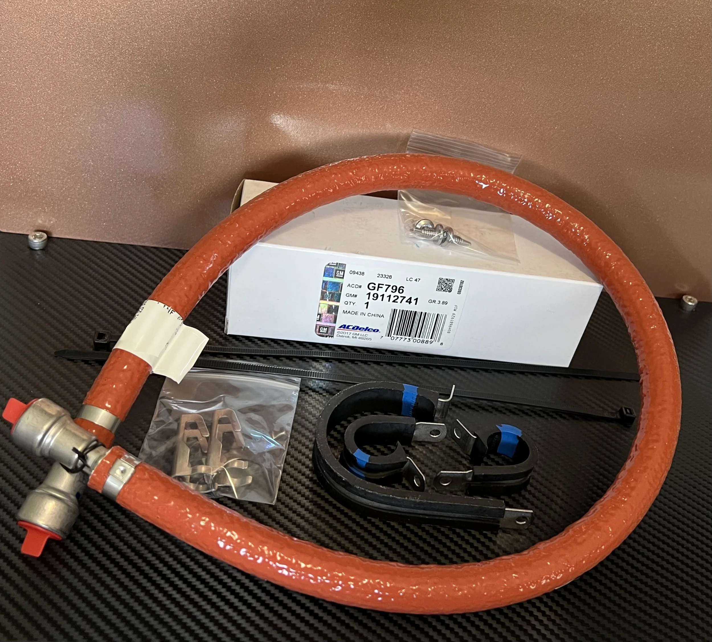 Inline secondary fuel filter kit