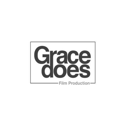 Logo for Grace Does Film Production in black and white.