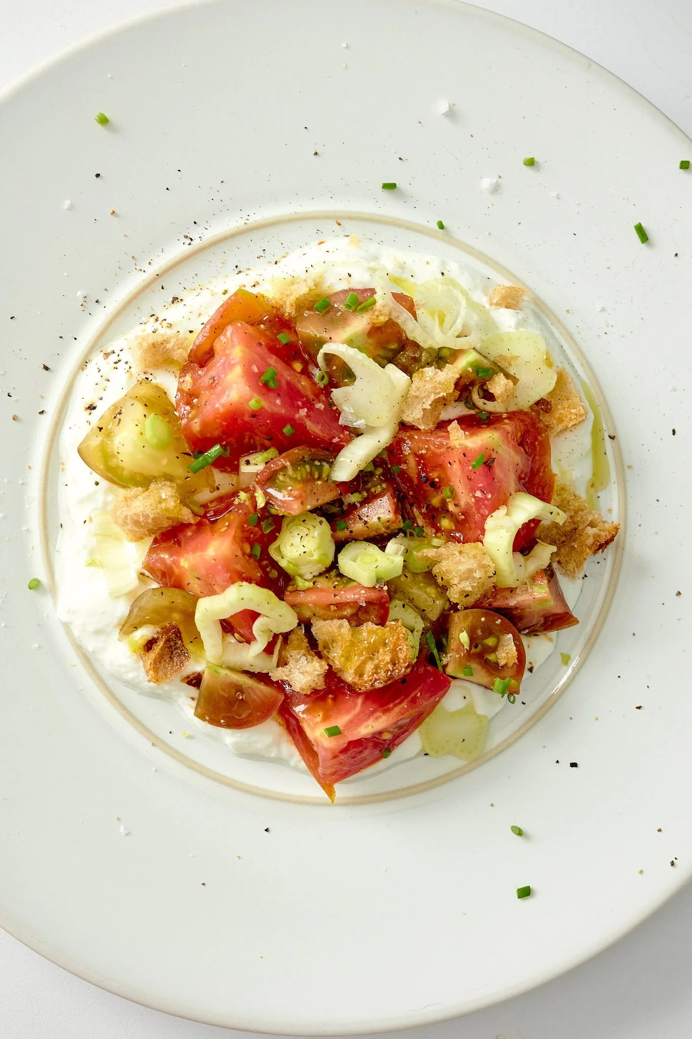 Toast de tomate ‘deconstruído’