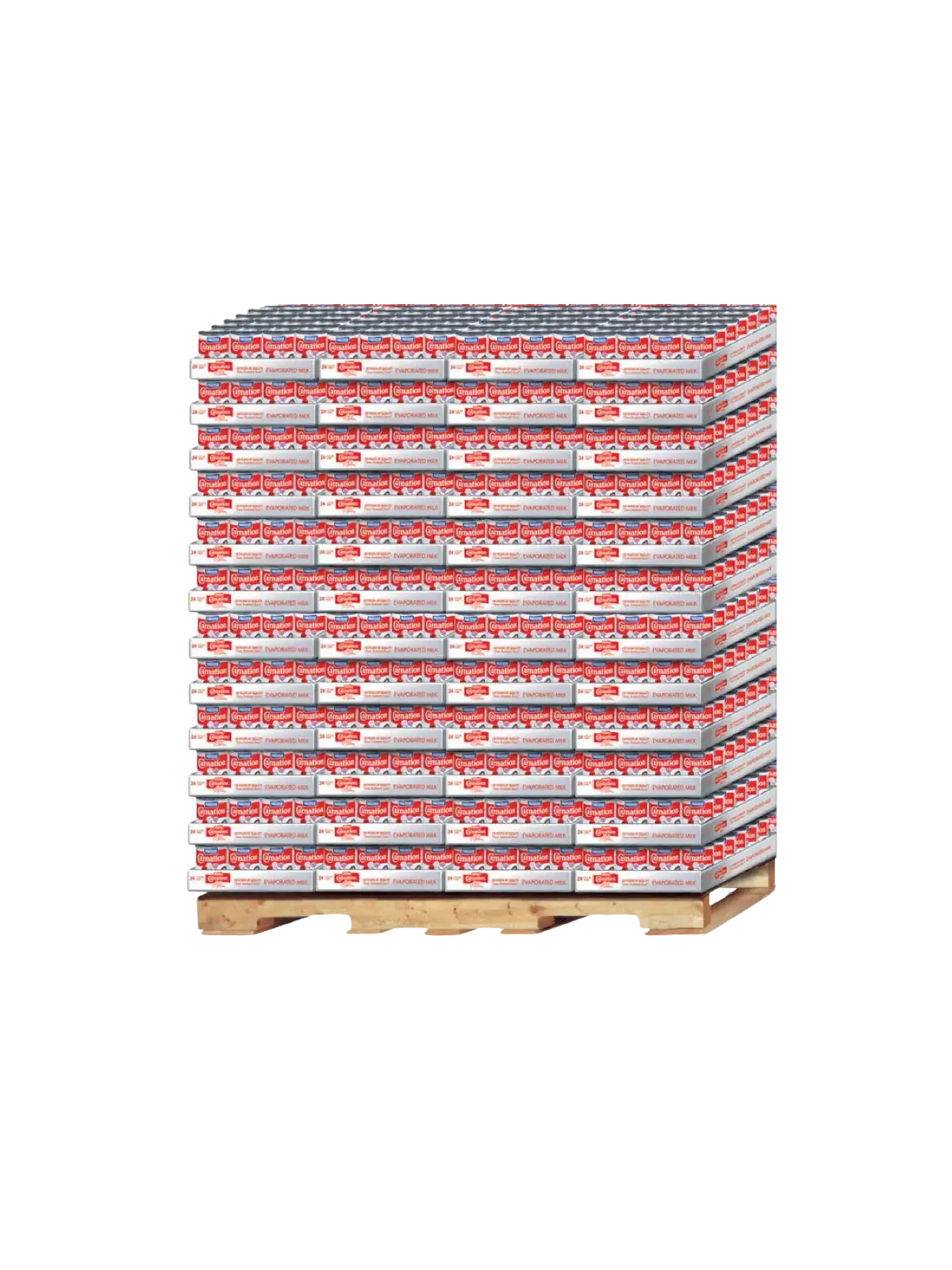 Walmart 1152ct/12oz Carnation Evap Half Pallet 48x20