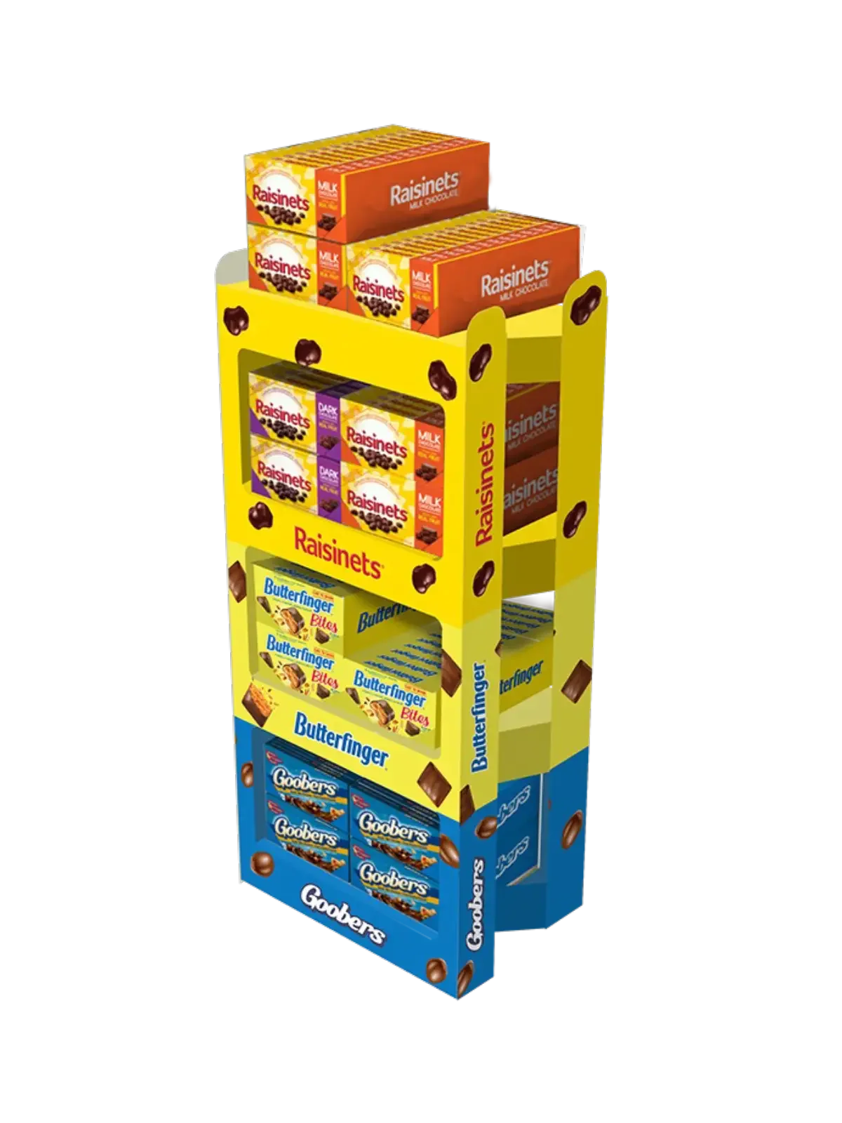 3|4 192ct Assorted Choc Concessions Floorstand