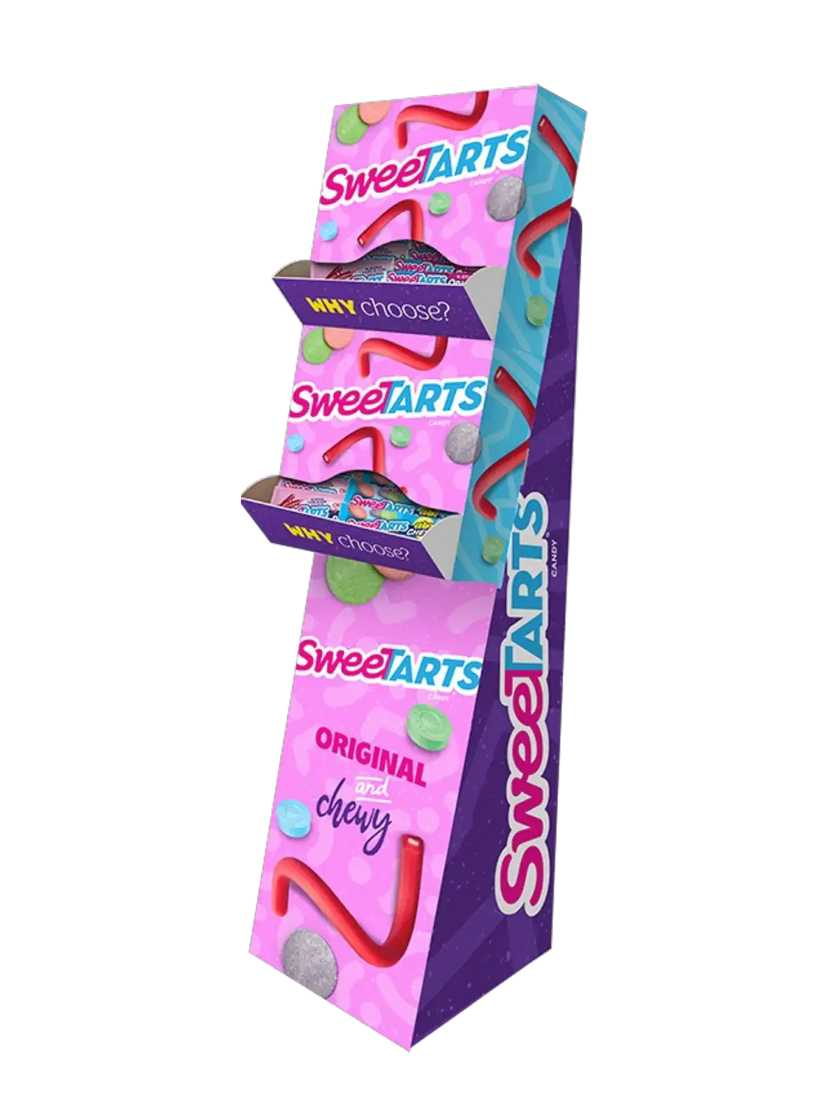 120ct Sweetarts Assorted 
Sugar Singles
Floorstand/Sidekick