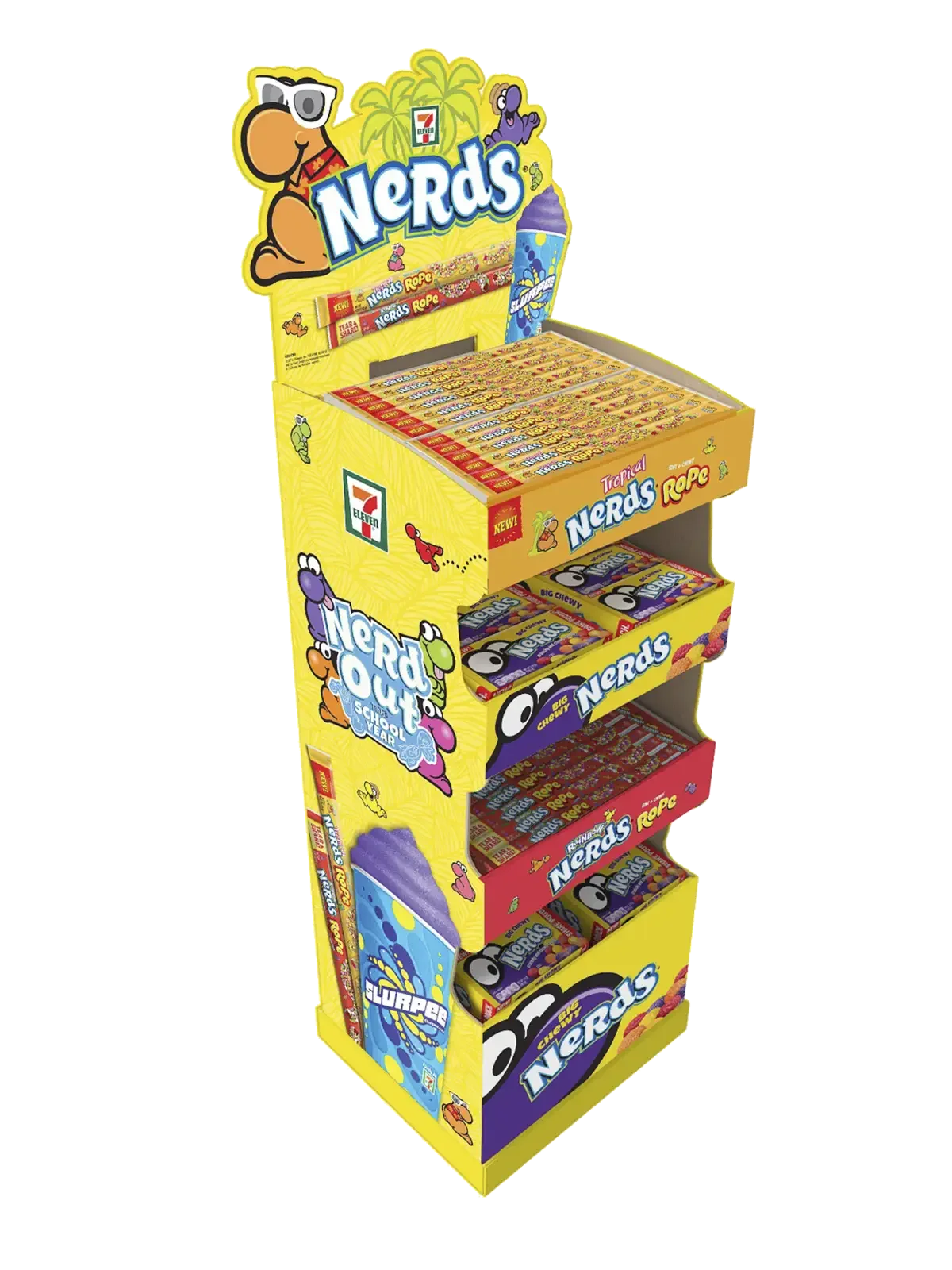 7Eleven 144ct Assorted Nerds Singles Floorstand
