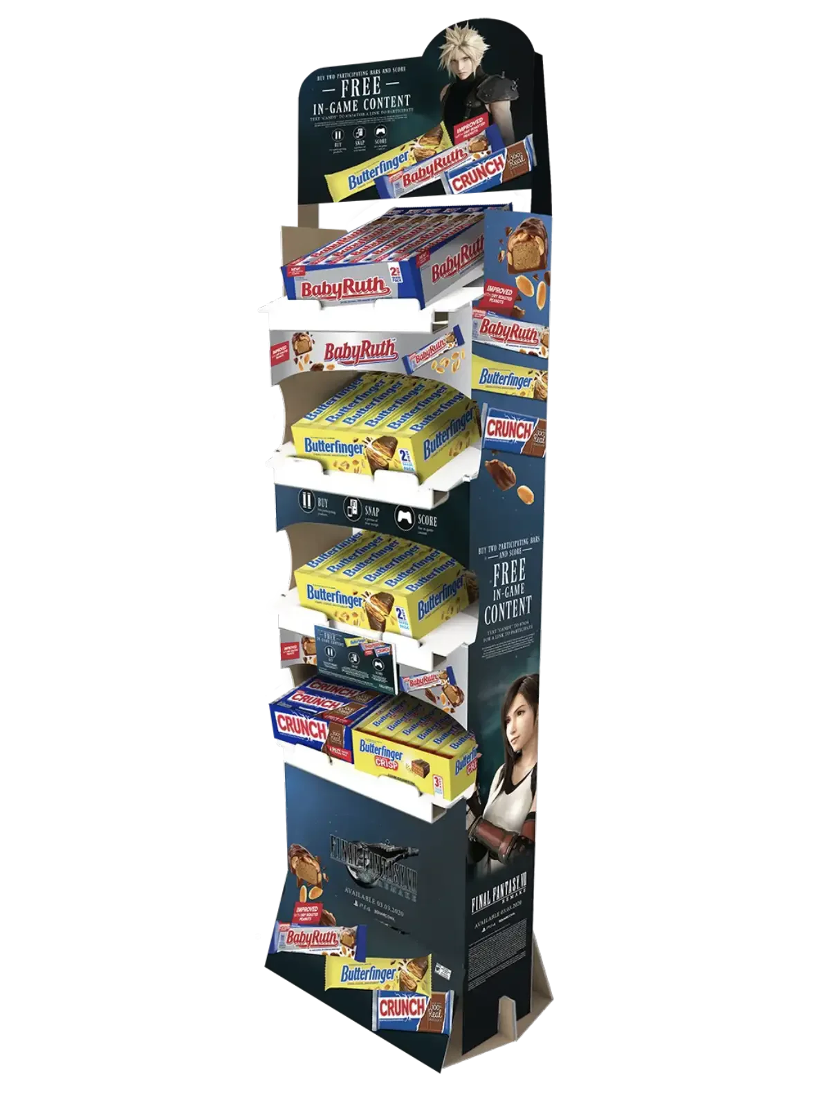 Final Fantasy 96ct Assorted Choc Share Pack Floorstand