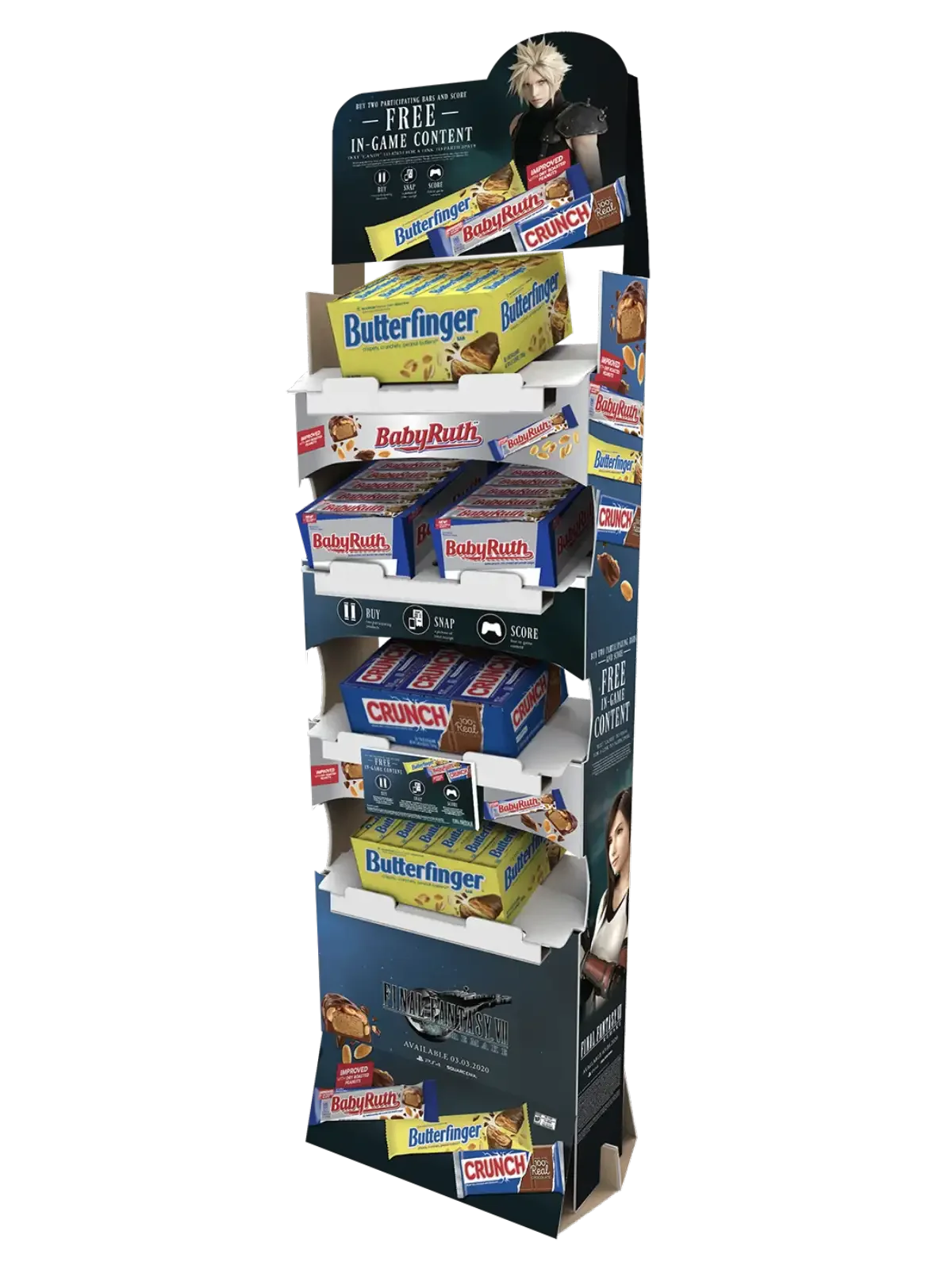 Final Fantasy 156ct Assorted Choc Singles Floorstand