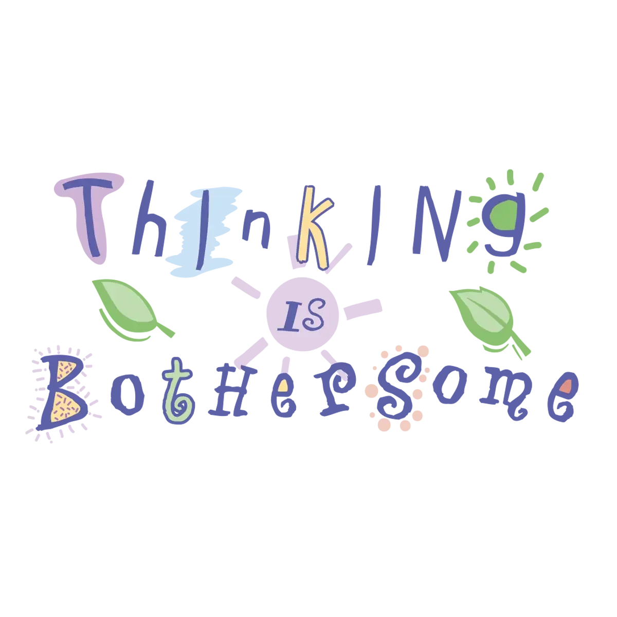 The image has the text "Tea is B" with decorative elements like leaves and abstract shapes in pastel colors.