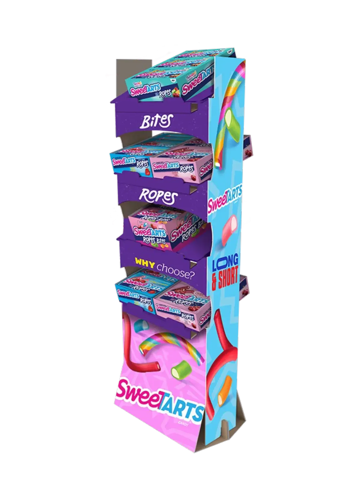 84ct SweTarts Rope Assorted Sugar Share Pack Floorstand