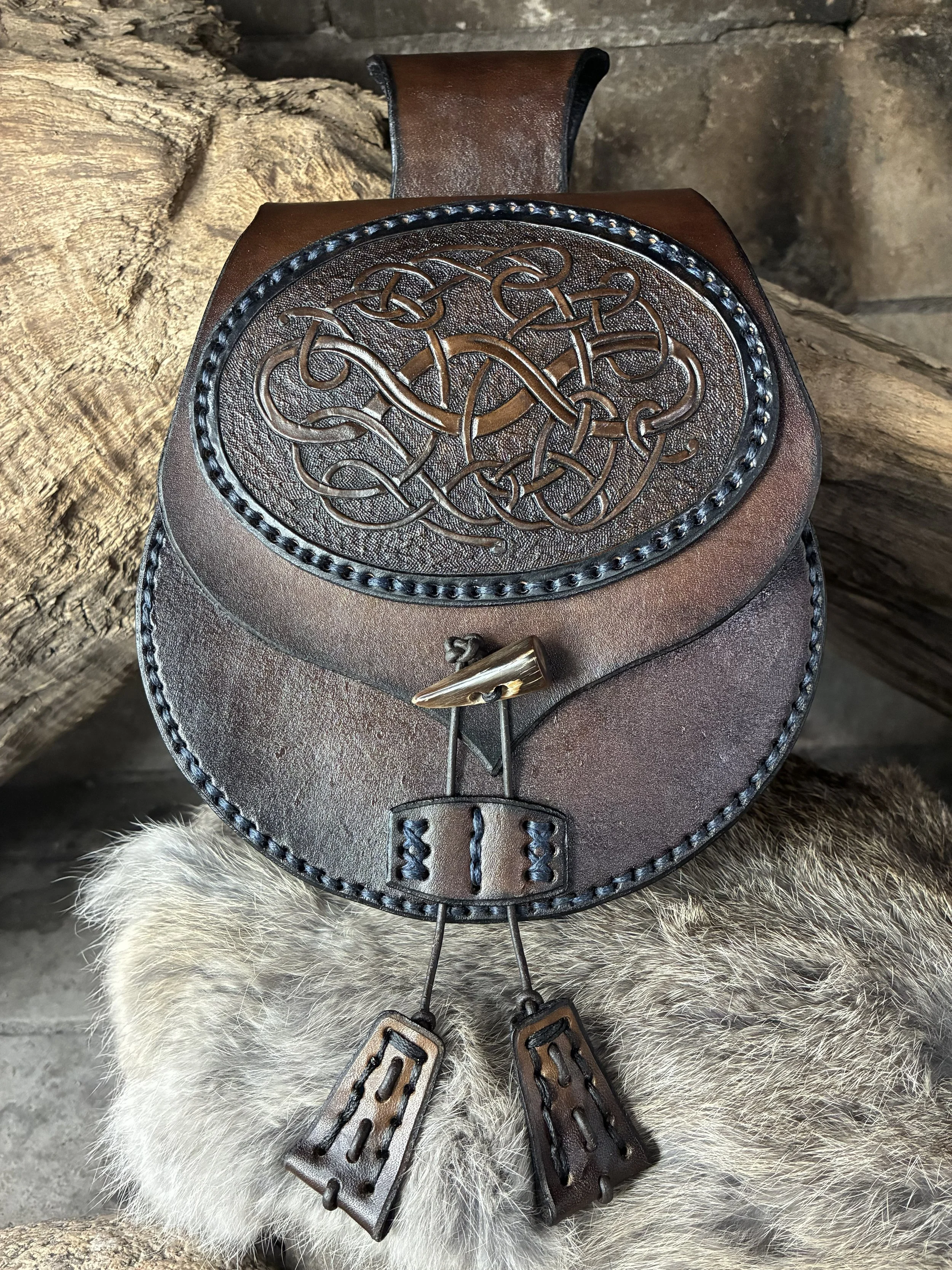 Viking King Leather Belt Bag