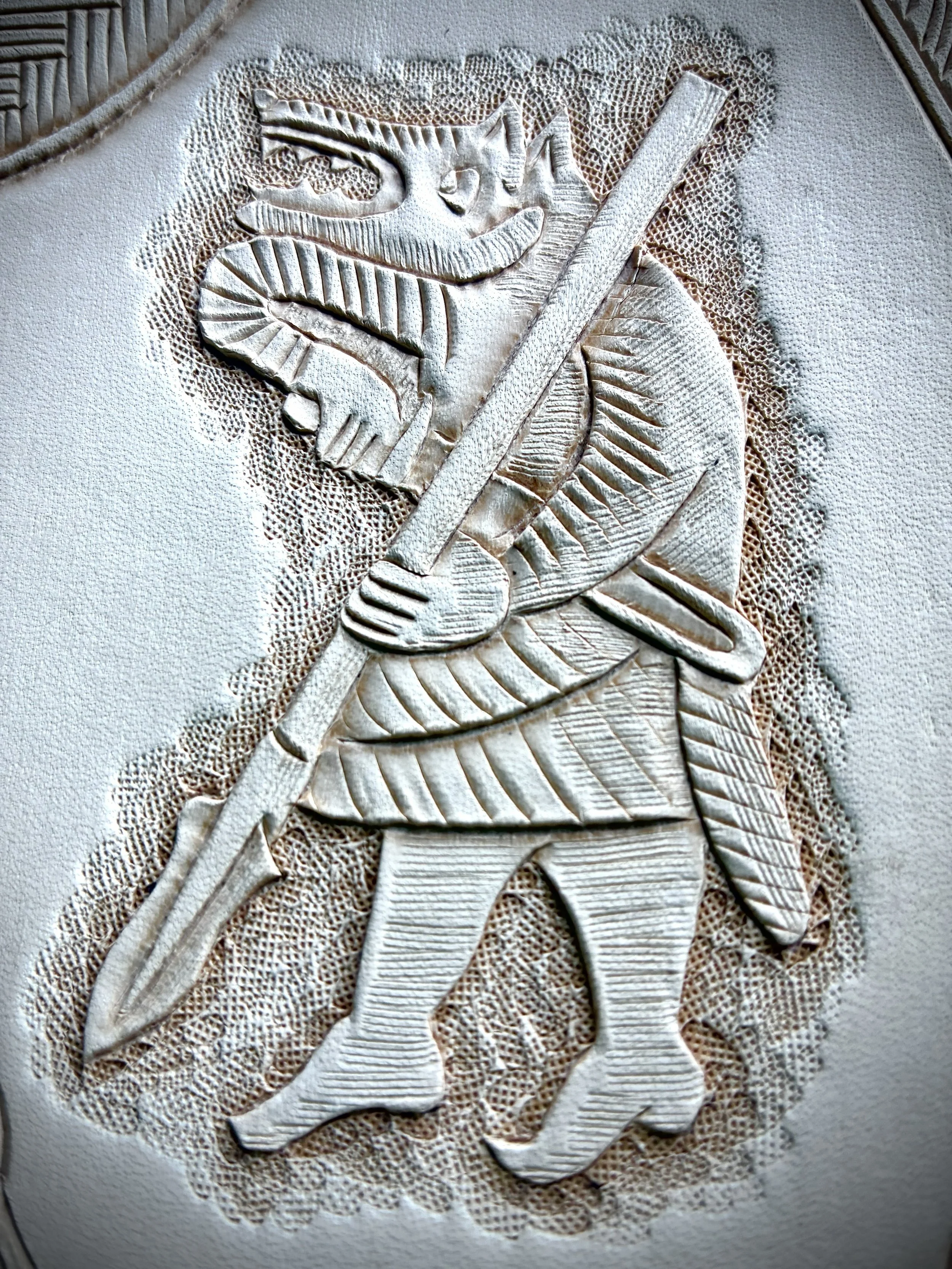 Leather Carving of a Viking Warrior, Torslunda