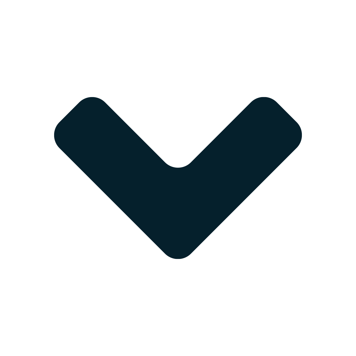 Checkmark icon with a bold check in a dark color.