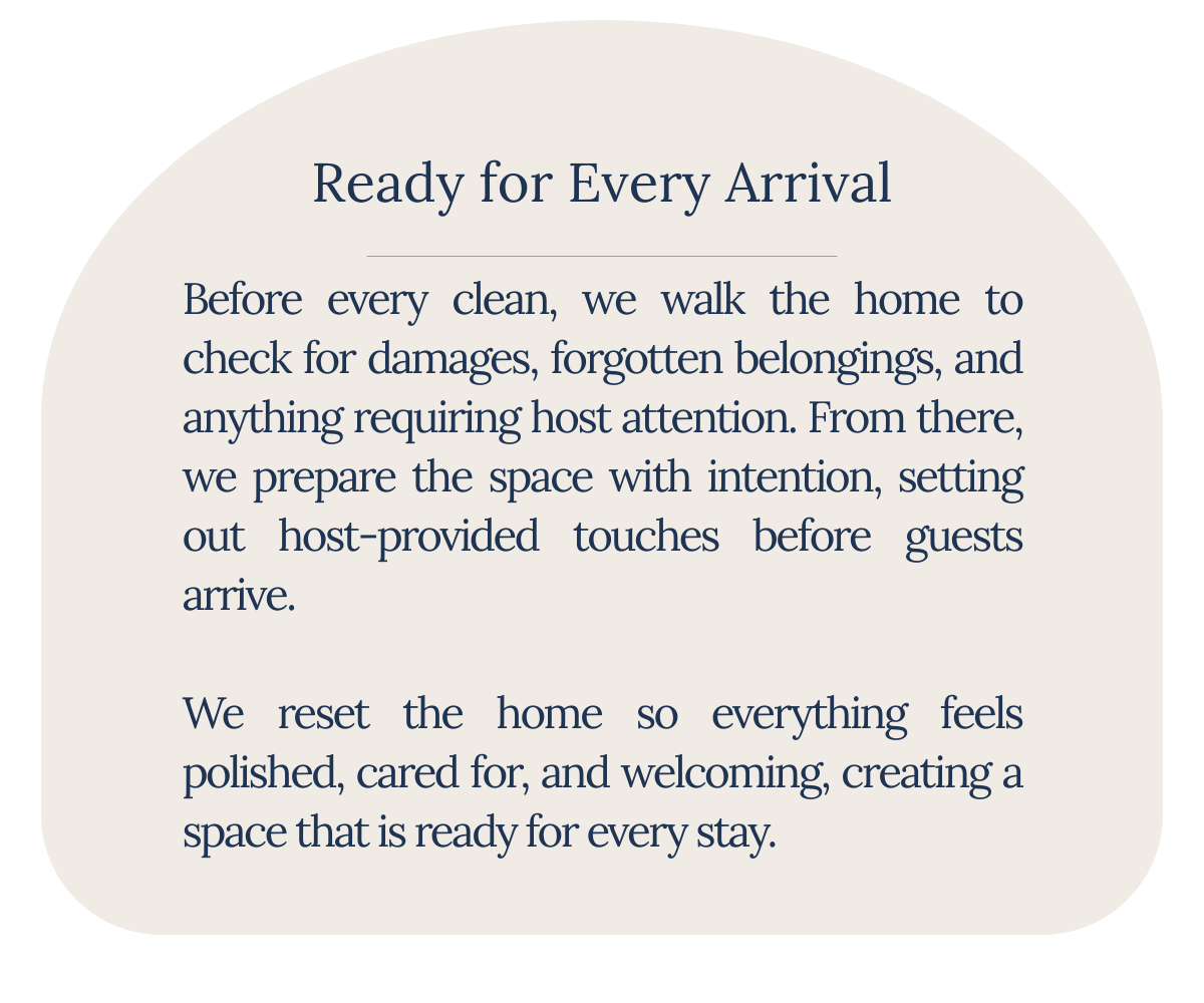 Airbnb and short-term rental cleaning preparation creating clean, inspected, guest-ready homes before arrival