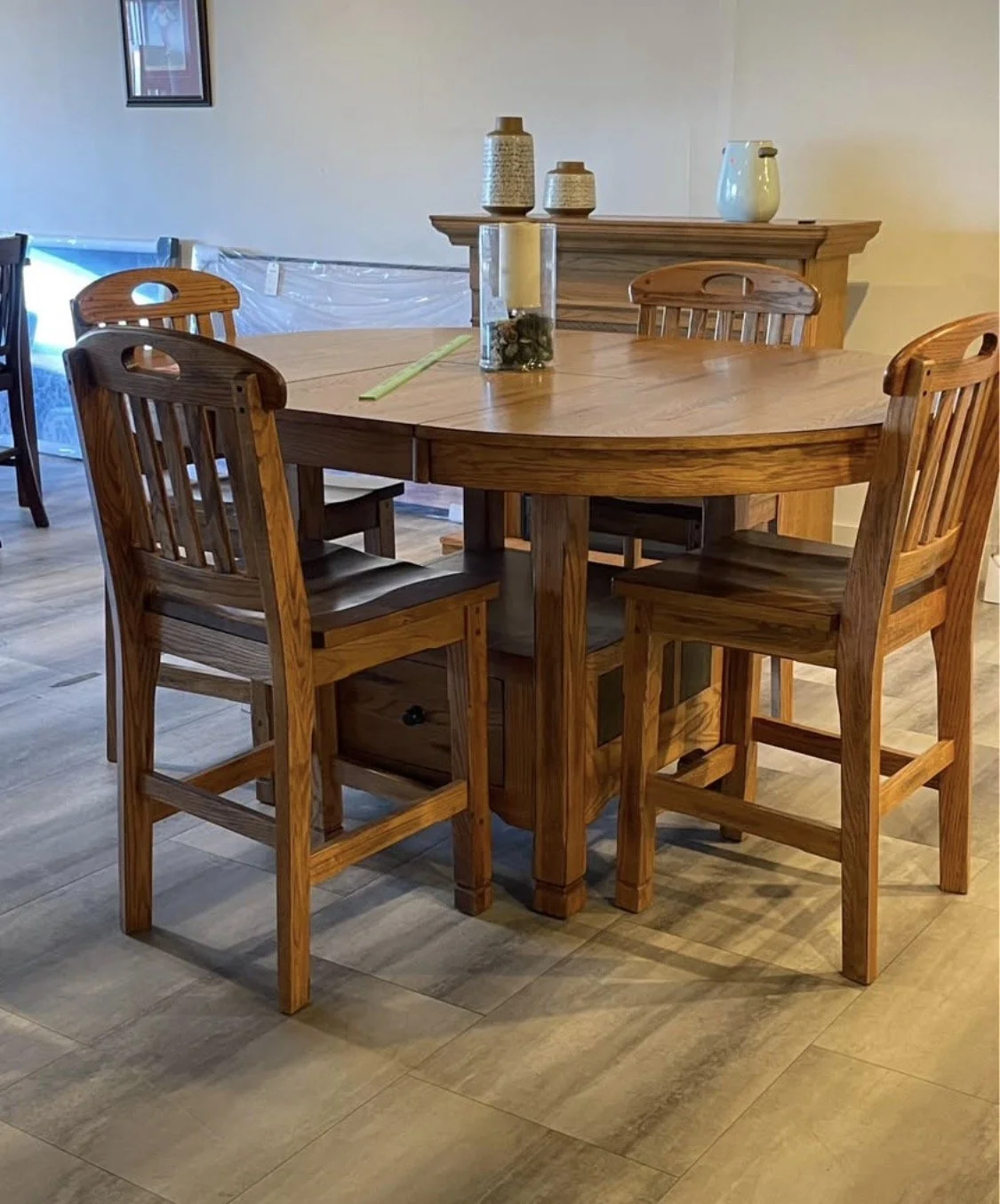 Allwood Counter Hight Pub Table with Four Chairs M13