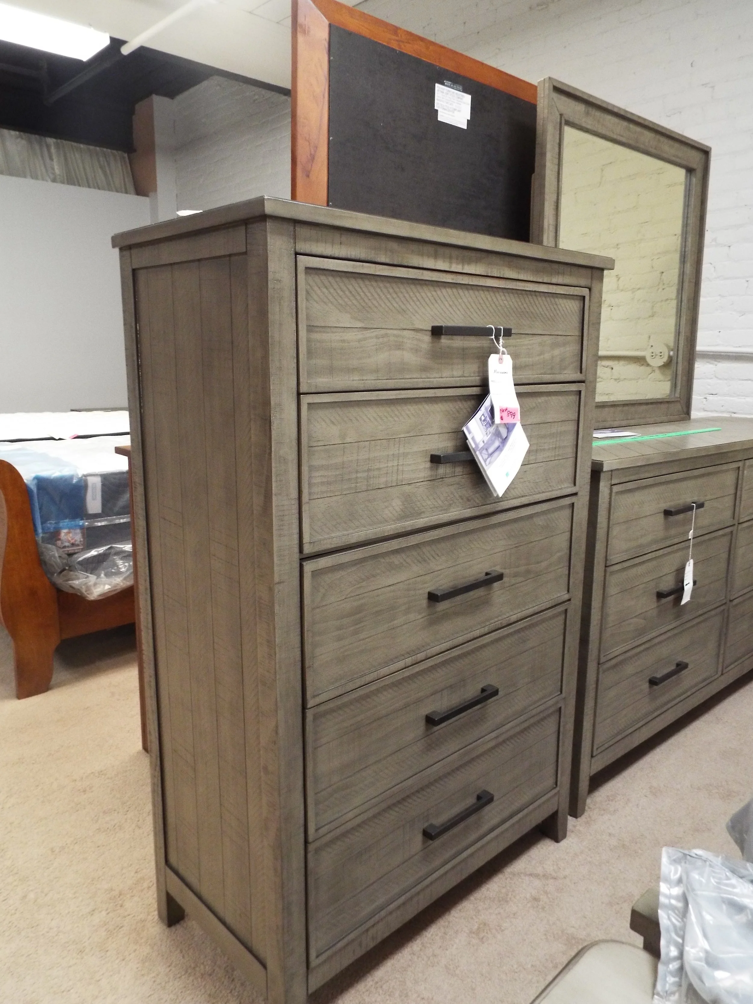 Flex Steel 5 Drawer Chest W1003-872 Gray F3-83