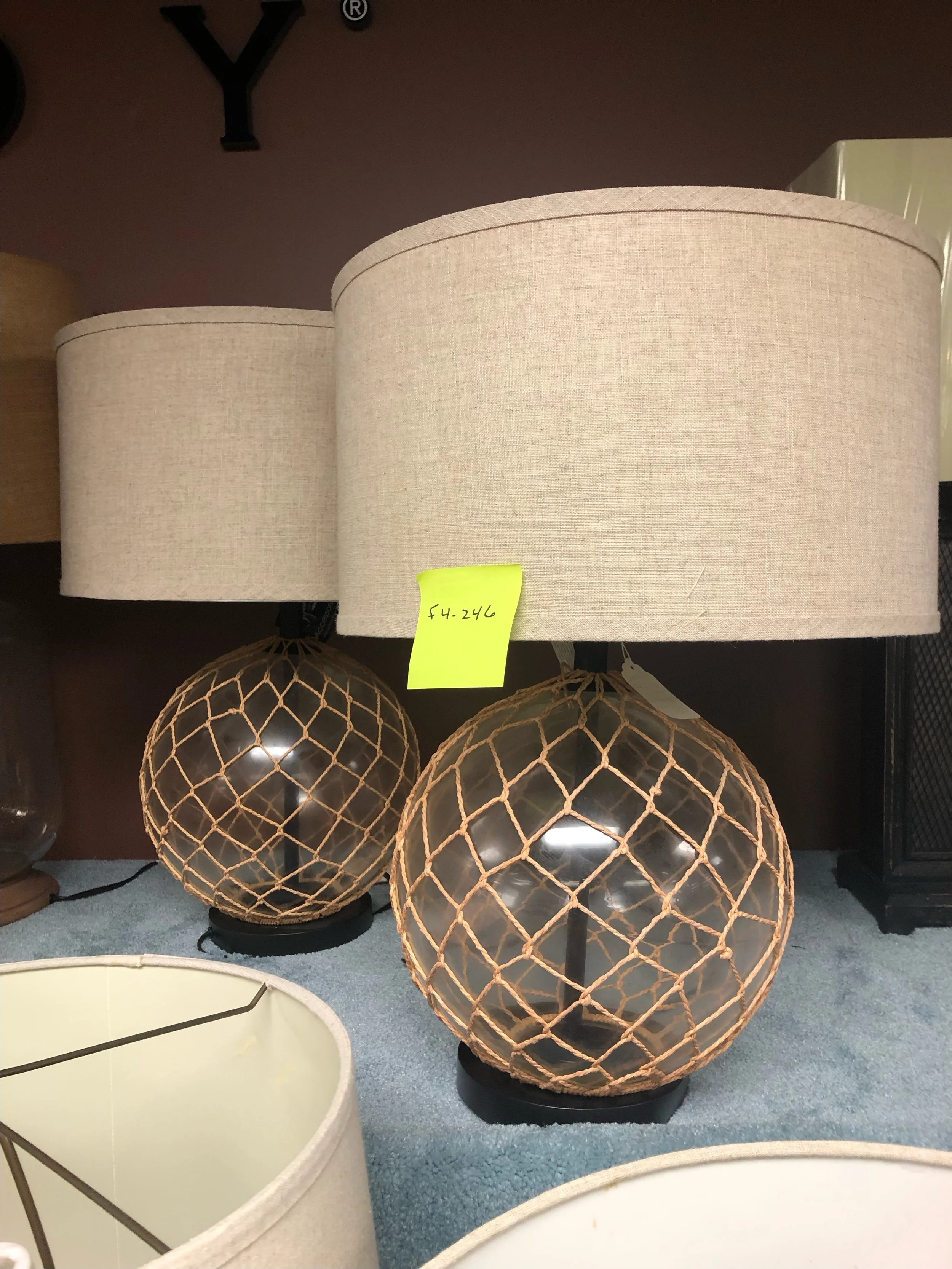 Ashley Table Lamp Glass Base with Netting L489064 F4-246