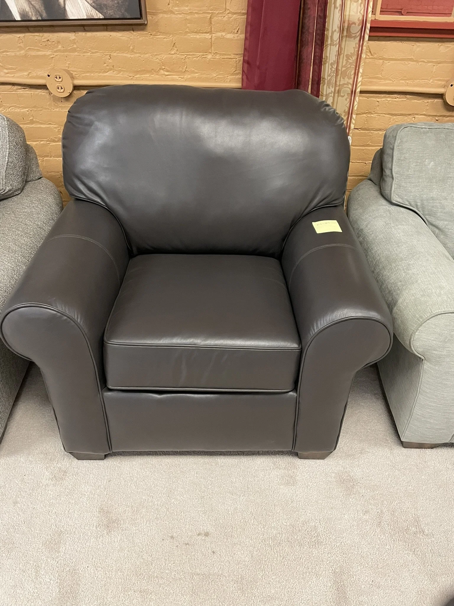 Flex Steel Brown Leather Chair 3535-10 F4-187