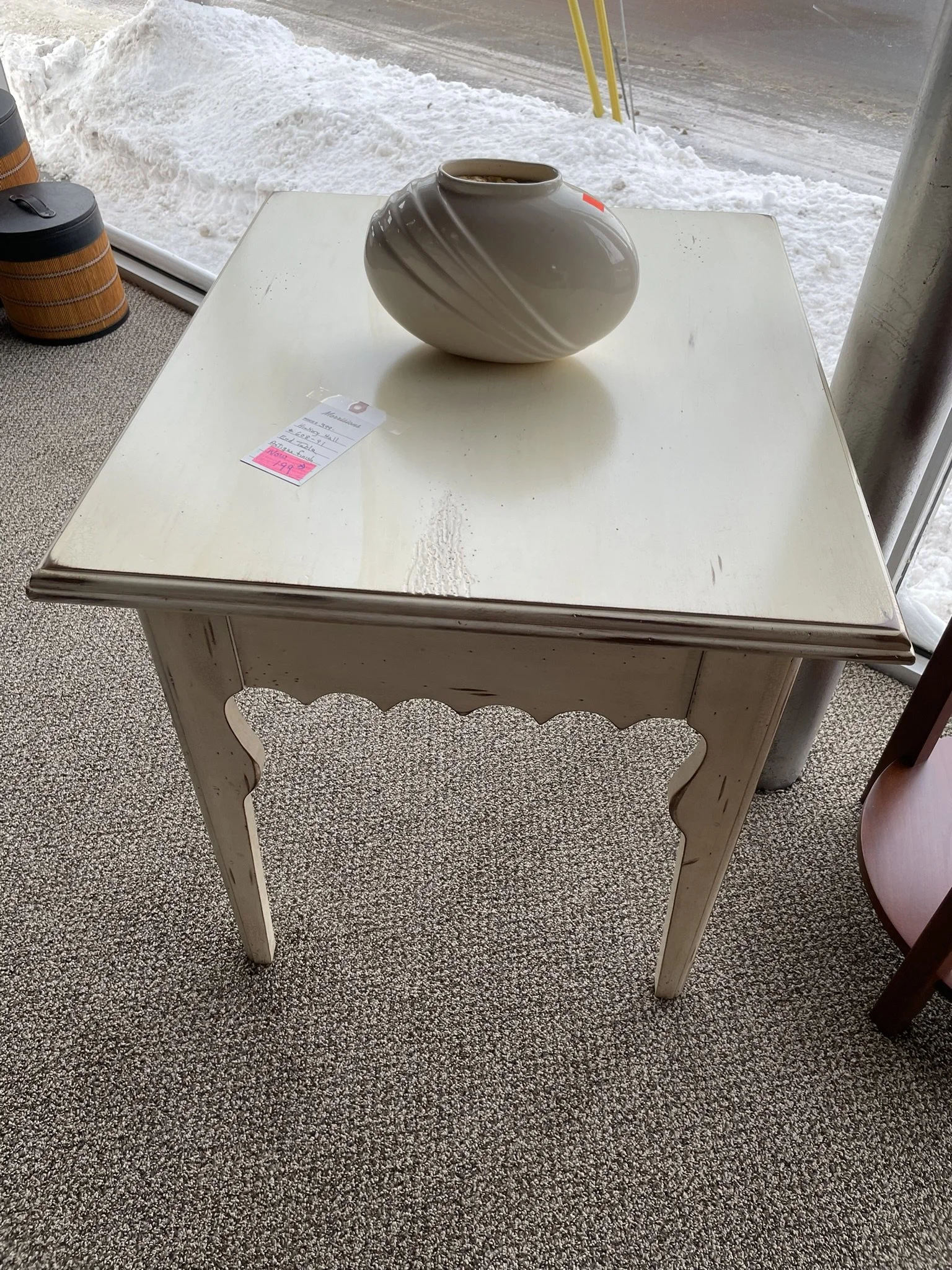 Hickory Hill End Table Antique Finish with Single Drawer M63