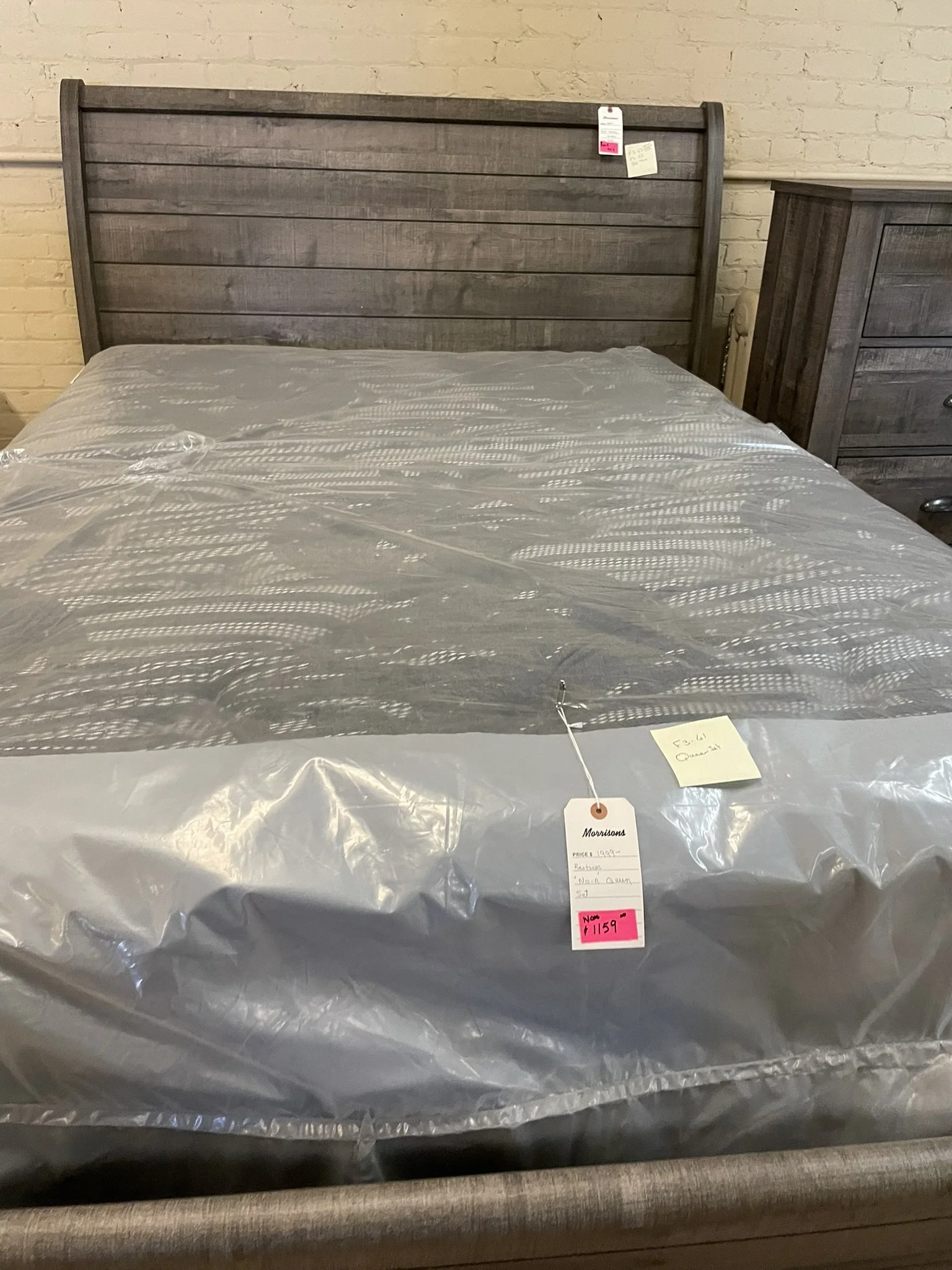 Restonic Noir Queen Mattress and Box Spring F3-61