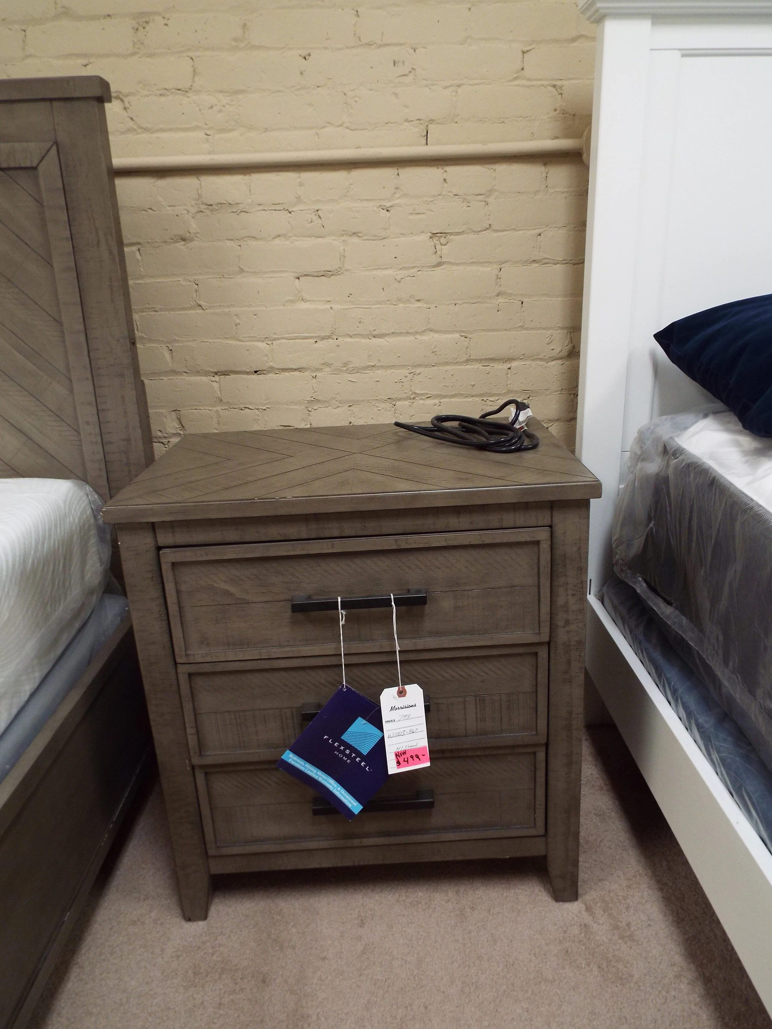 Flex Steel Nightstand With Electric Power Strip W1003-863 F3-85