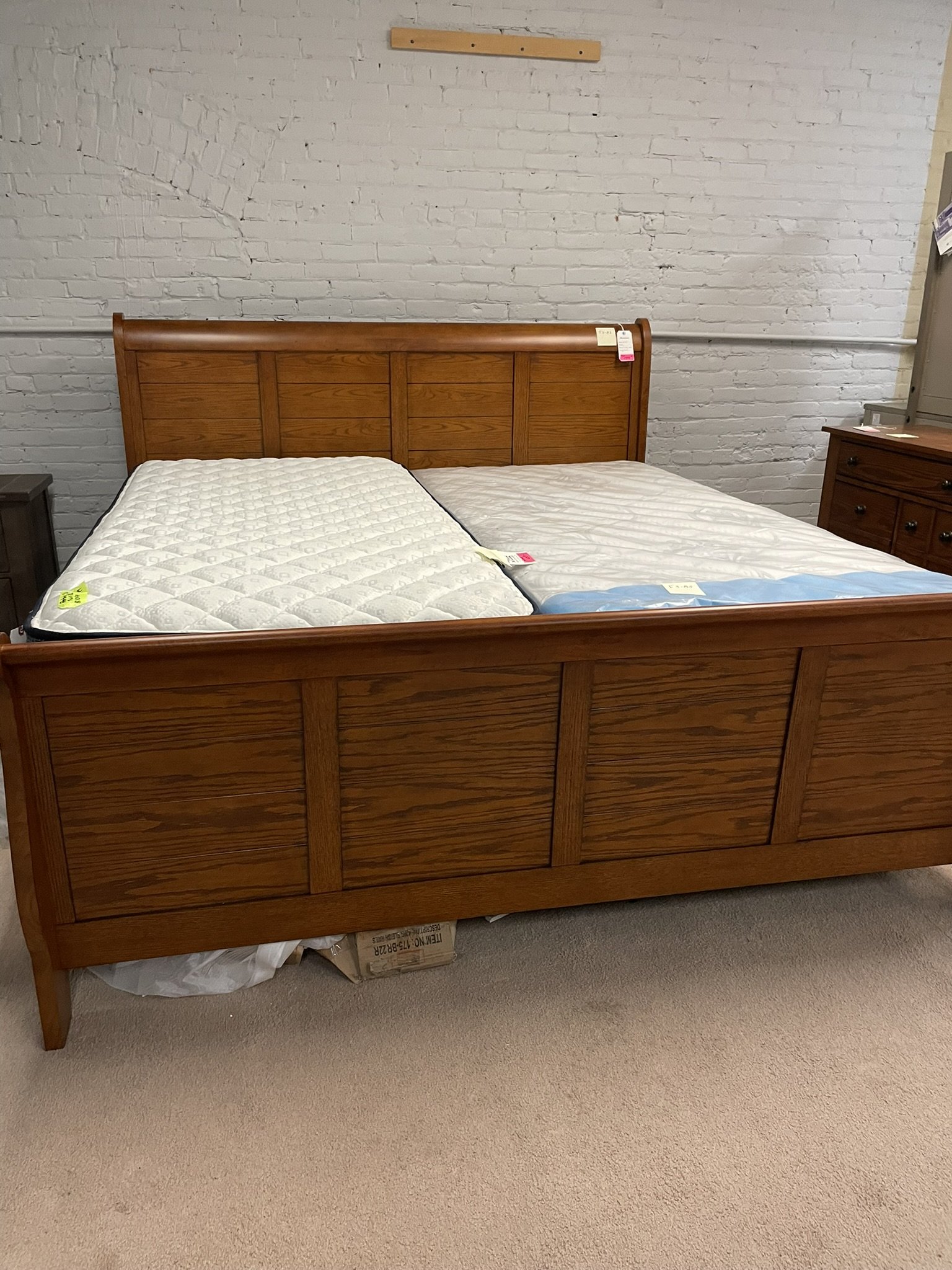 Liberty King Oak Sleigh Bed 455WL F3-82