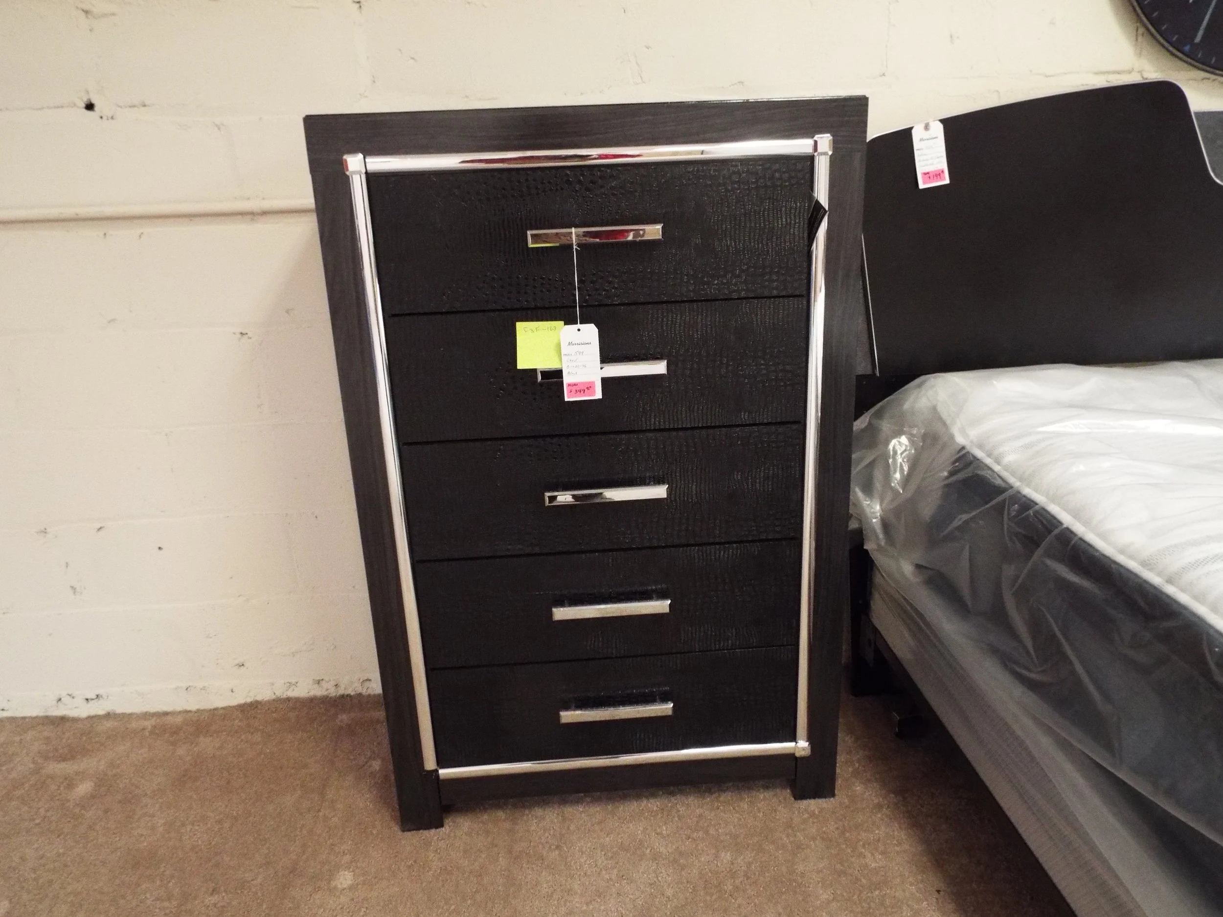 The Ashley B1420‑46 Black and Silver Chest F3F-163