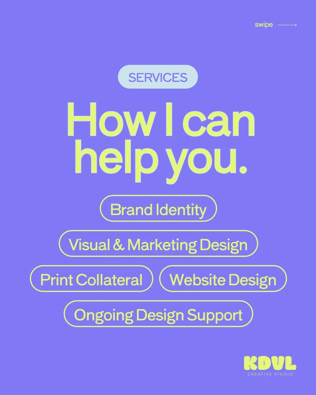 How can I actually help you?

At KDVL Creative Studio, we offer a range of design services, including:

&bull; Create your brand from scratch
&bull; Refresh your visuals
&bull; Design your website
&bull; Put together your marketing assets
&bull; Or j