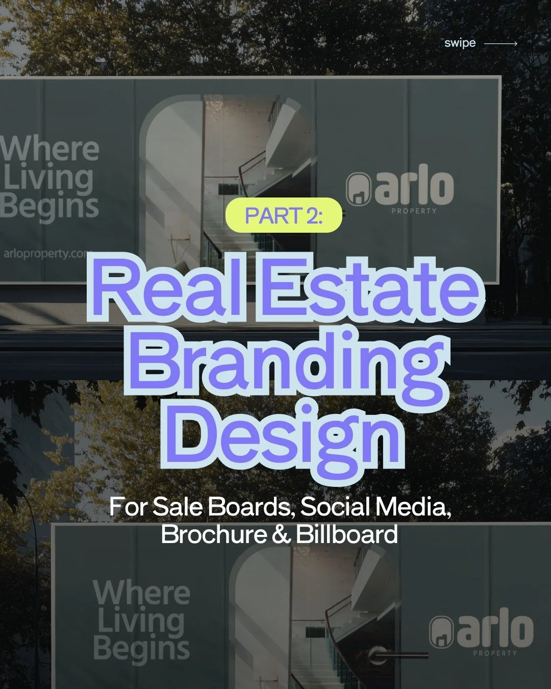 PART 2: For Sale Boards, Social Media, Brochure &amp; Billboard 🏡

Arlo Property
A modern real estate agency focused on helping people find homes that feel considered, calm, and truly theirs.

The best part of being a designer for me is seeing a bra