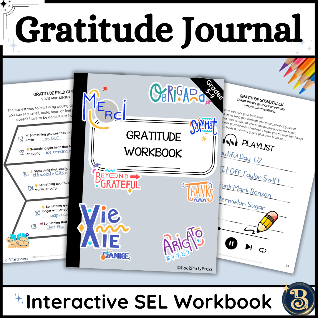Gratitude Journal Guided Workbook for Growth Mindset