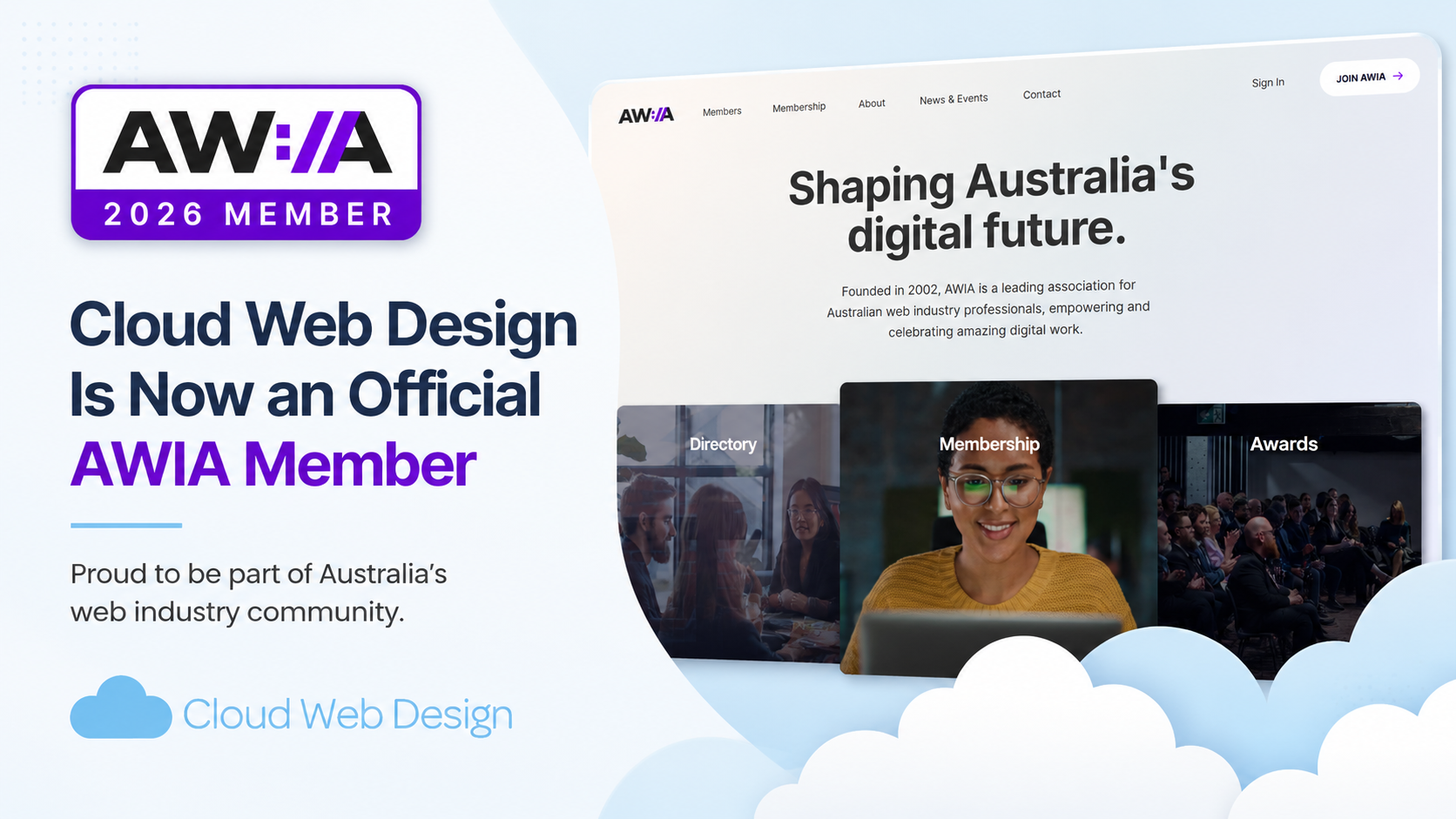 Cloud Web Design Sydney Is Now an Official AWIA Member